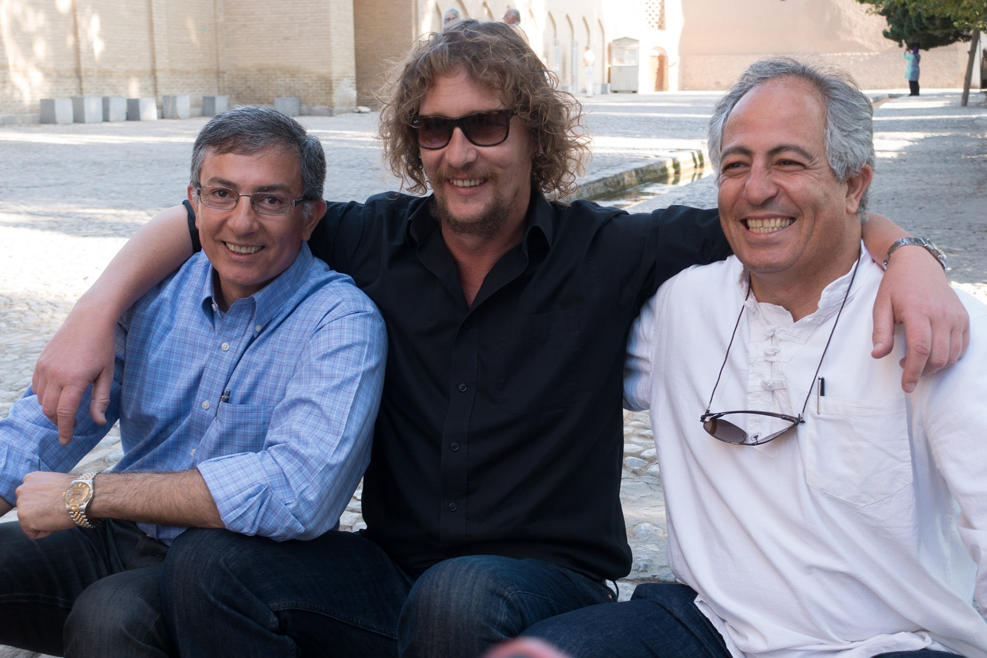 Kashan: Fin Garden - Ali, Iain and Mohammad