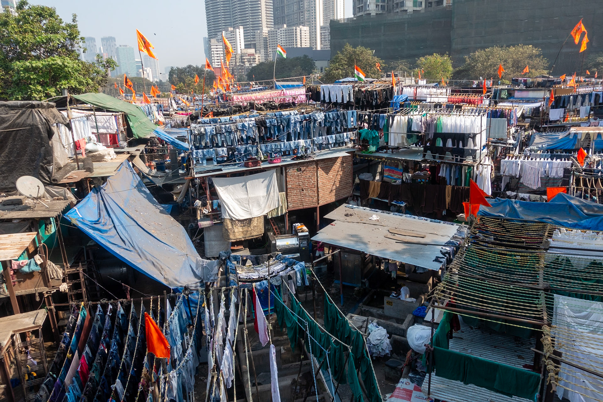 Mumbai: Dhobi Ghat - outdoor laundry