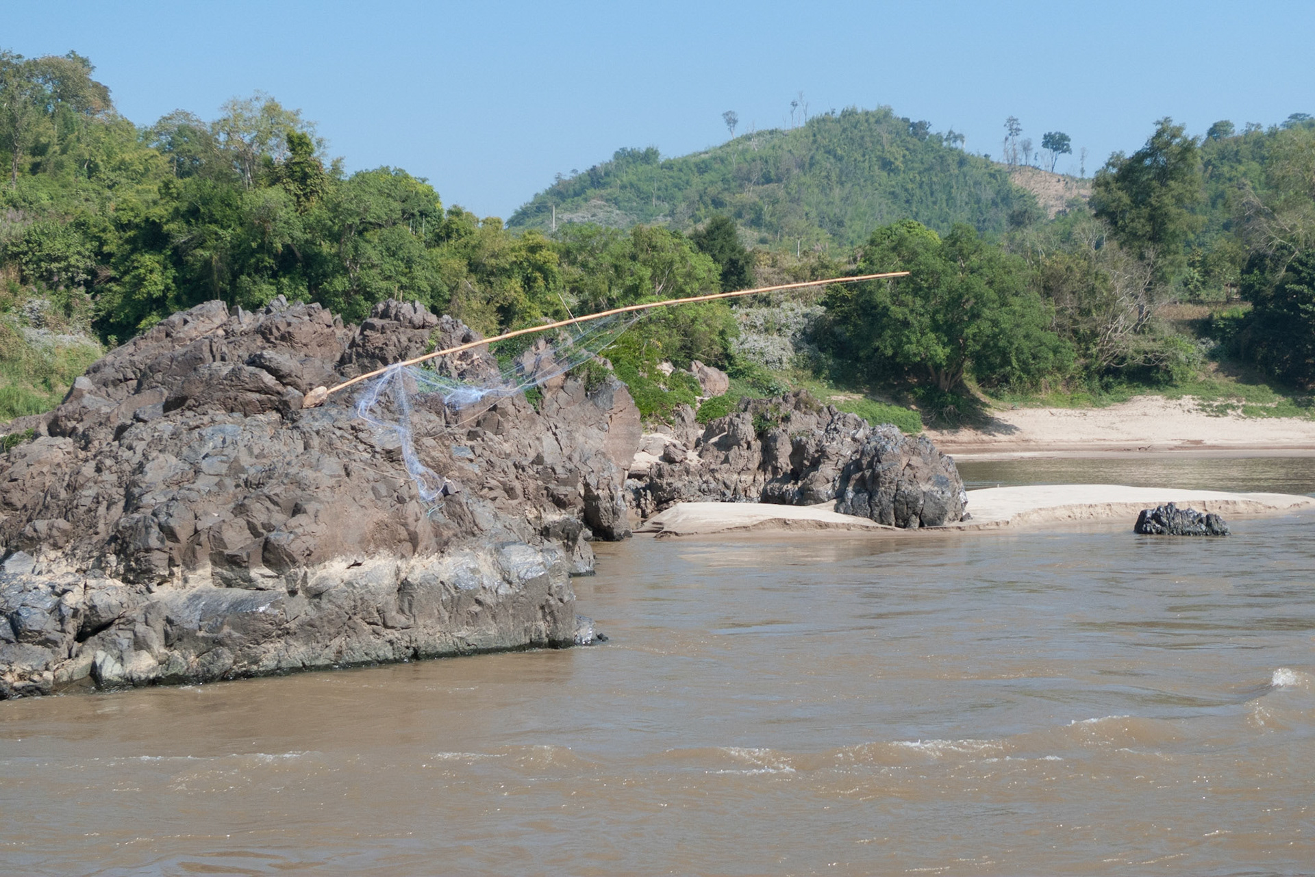 Houei Xai to Louang Prabang: Two days down the Mekong - fishing nets