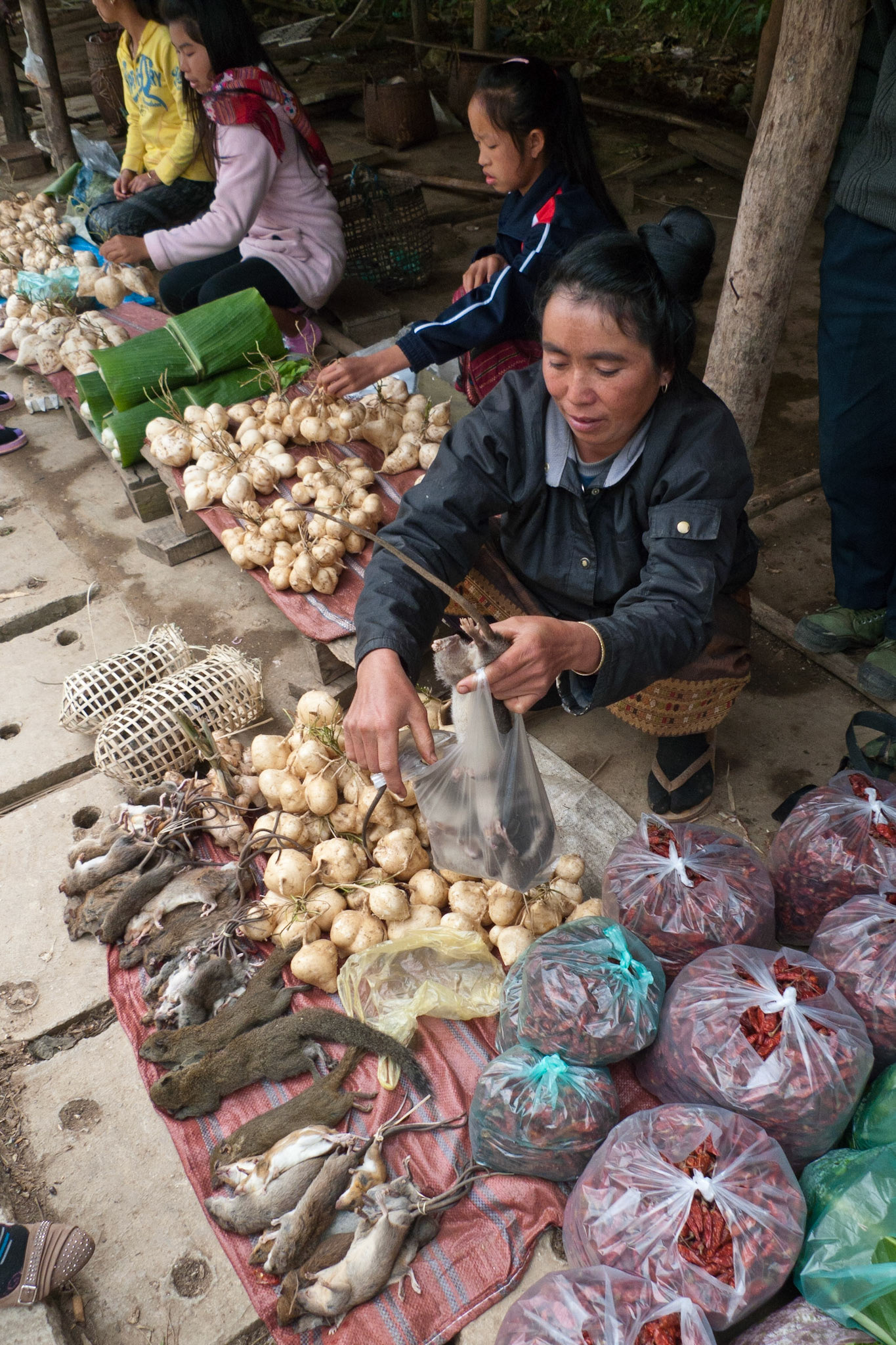Luang Prabang to Luang Namtha: Roadside Market