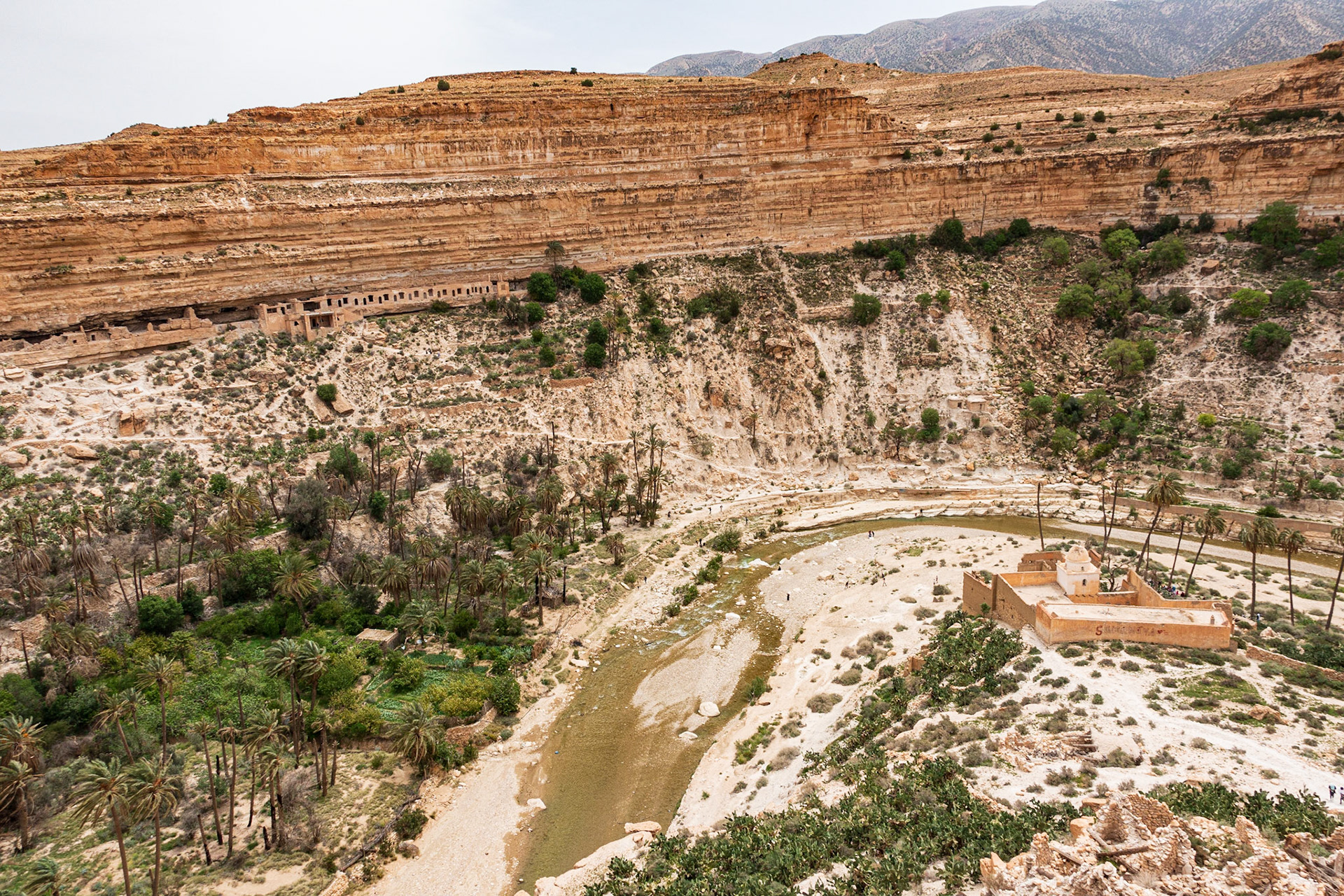 Ghoufi:  (detail) deserted villages after 1995 civil war.