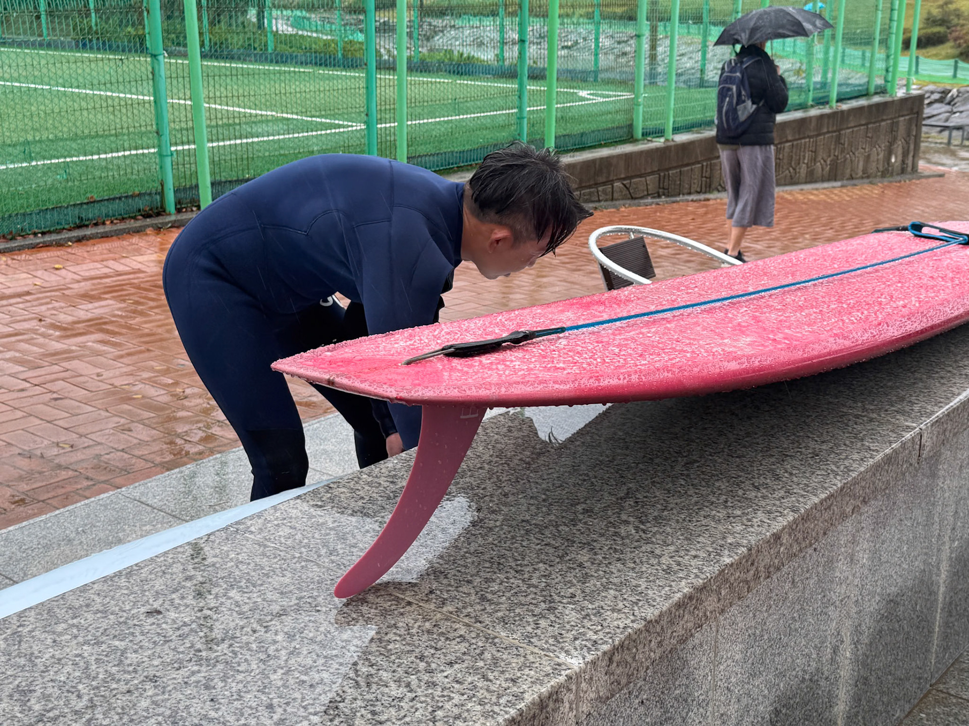 Busan: Dadaepo Beach - a surfer