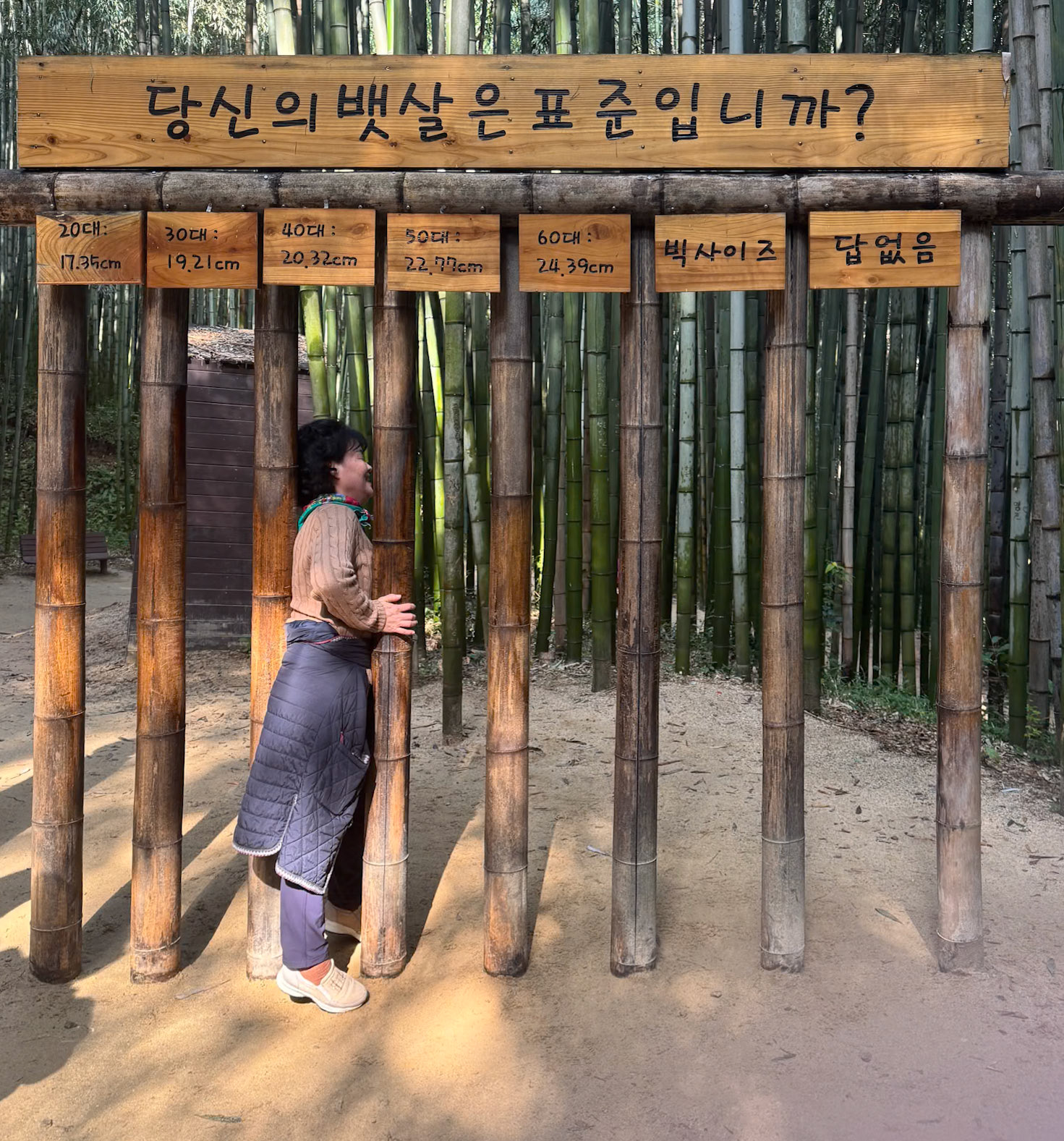 Damyang:  Measure your width