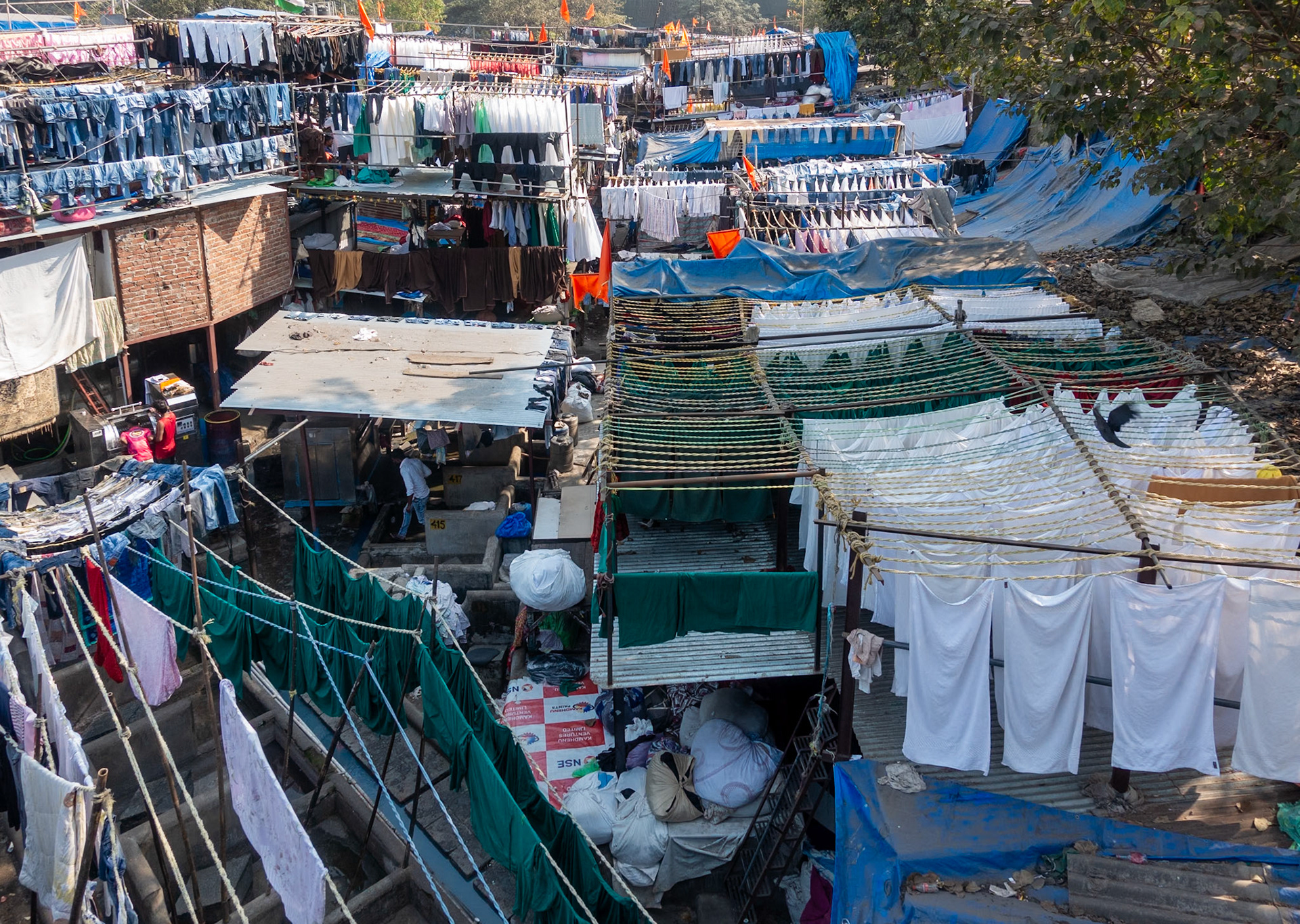 Mumbai: Dhobi Ghat - outdoor laundry