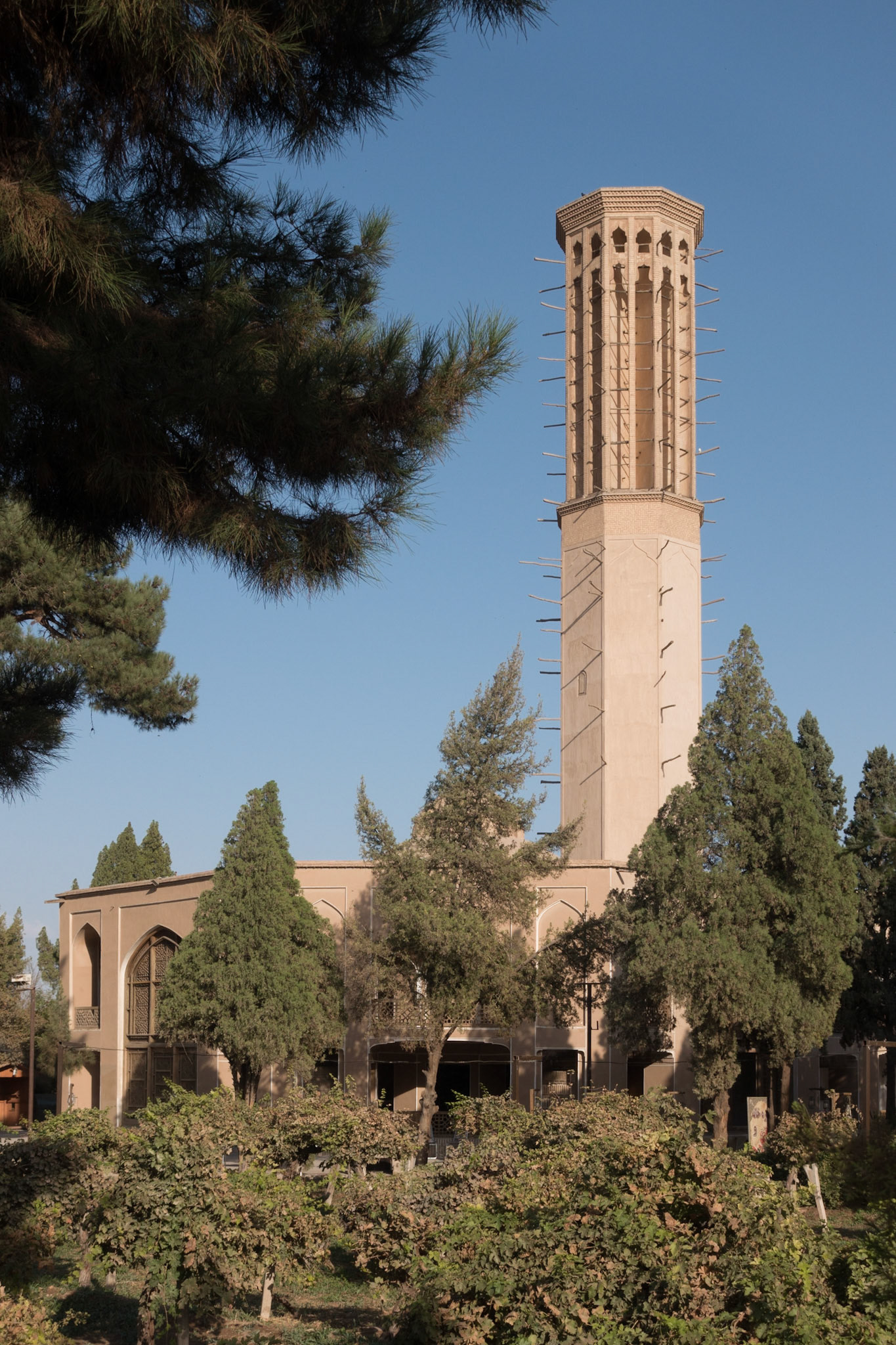 Yazd:  Baq-e Dolat Garden - Wind Tower