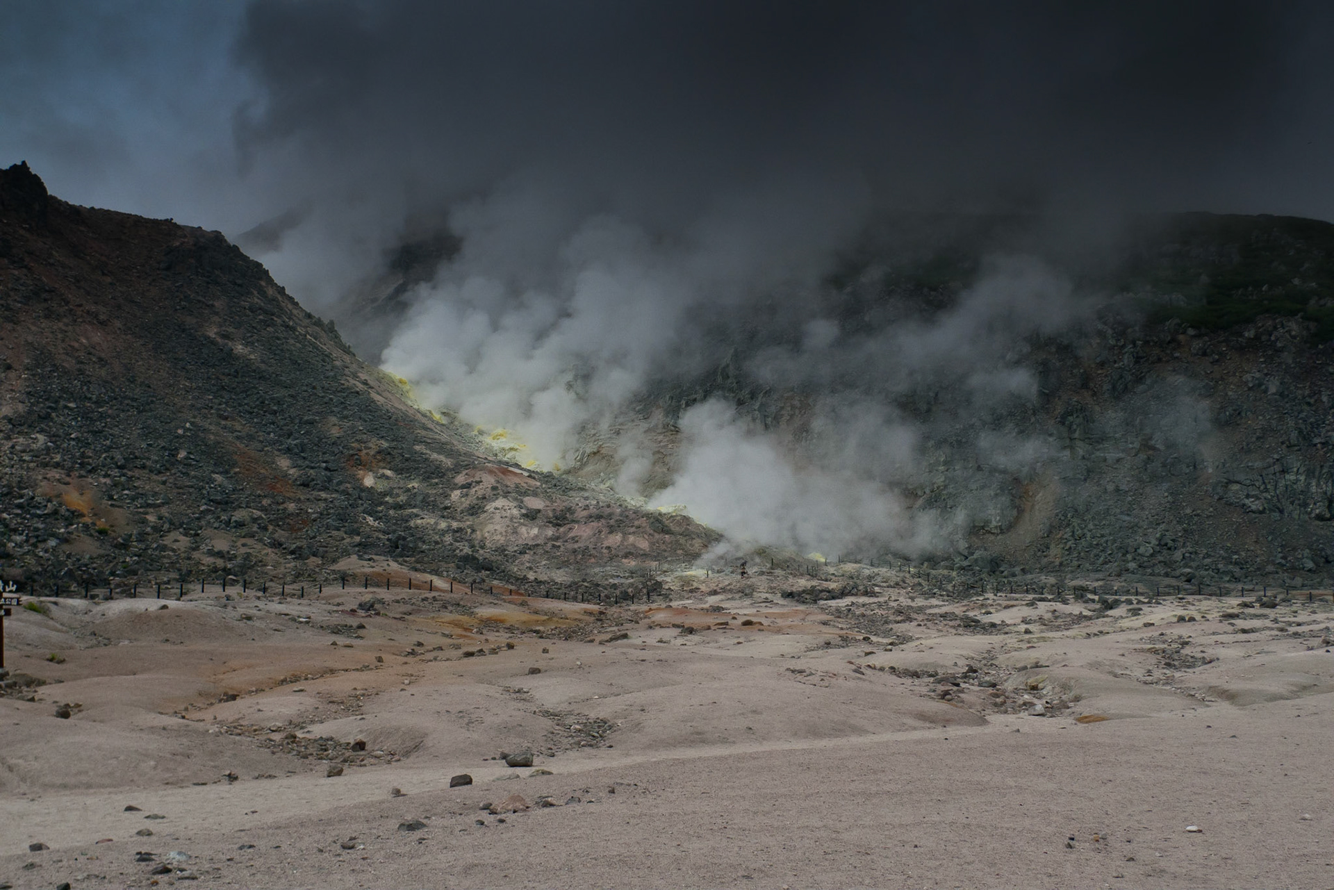 Lake Kussharo to Nakashibetsu: Iozan "Sulpher Mountain"