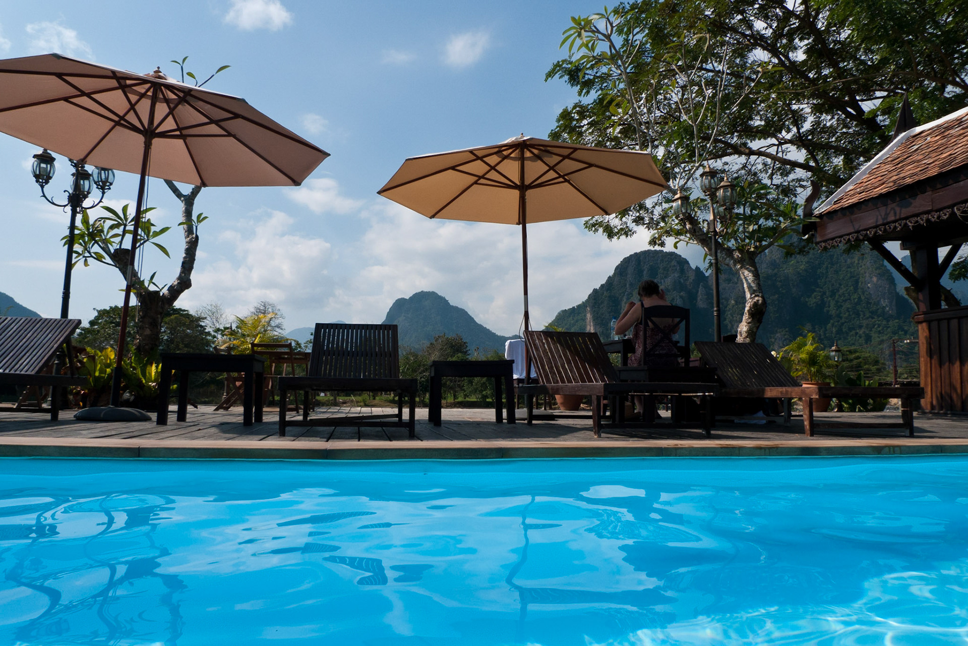 Vang Vieng: hotel pool