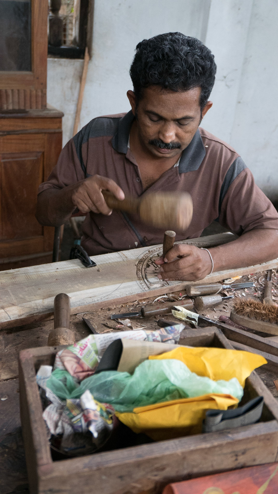 Polonnaruwa: Wood carving