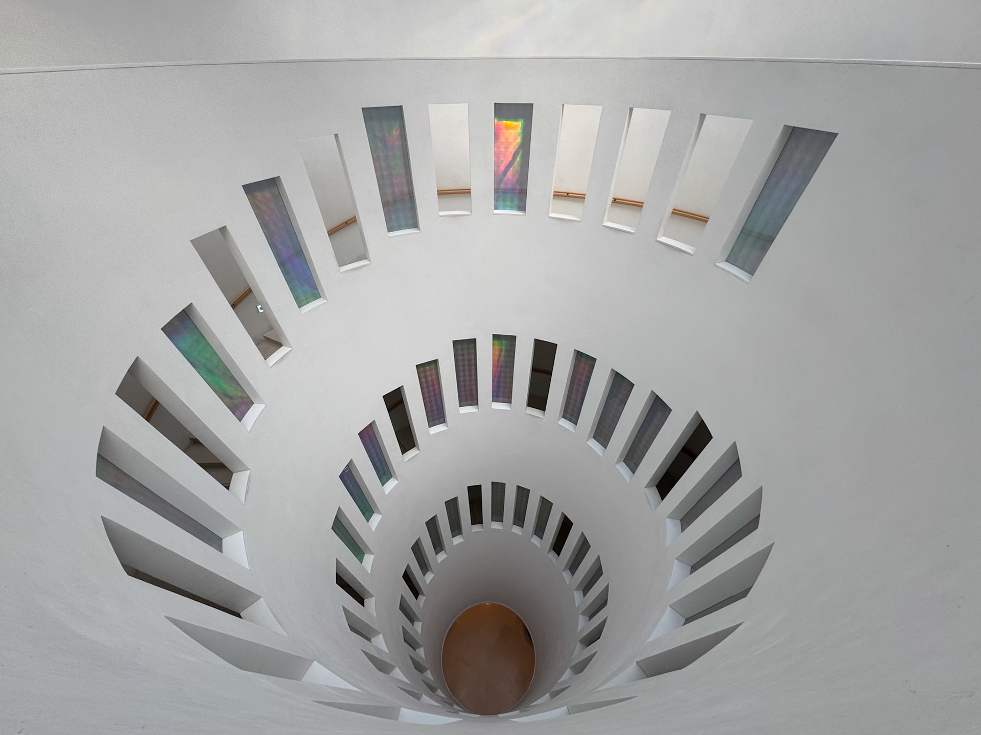 Seoul: Leeum Museum of Art - inside circular staircase  - Mario Botta