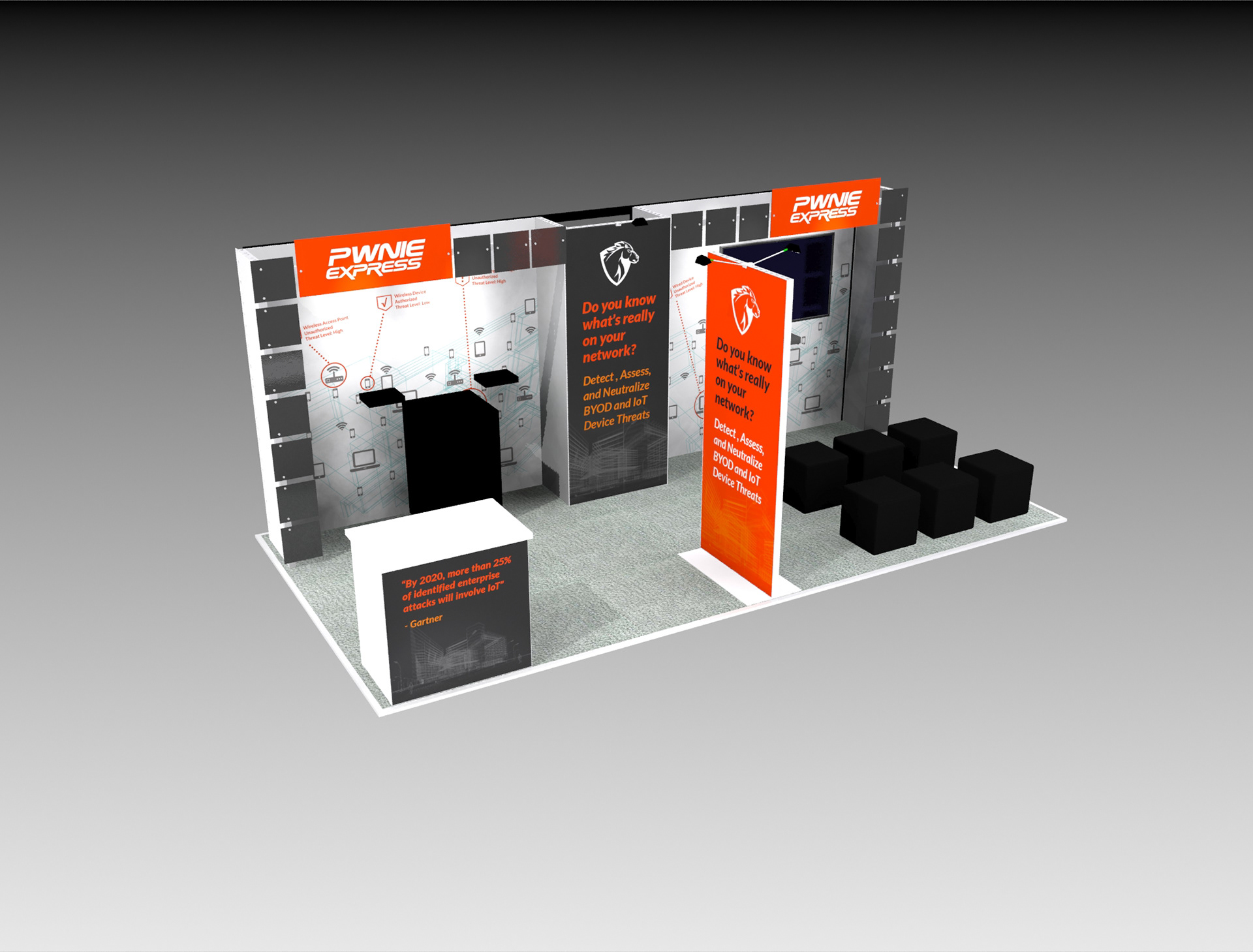 Sarita Geisel Graphic Design - Trade Show Exhibit Design: Pwnie Express