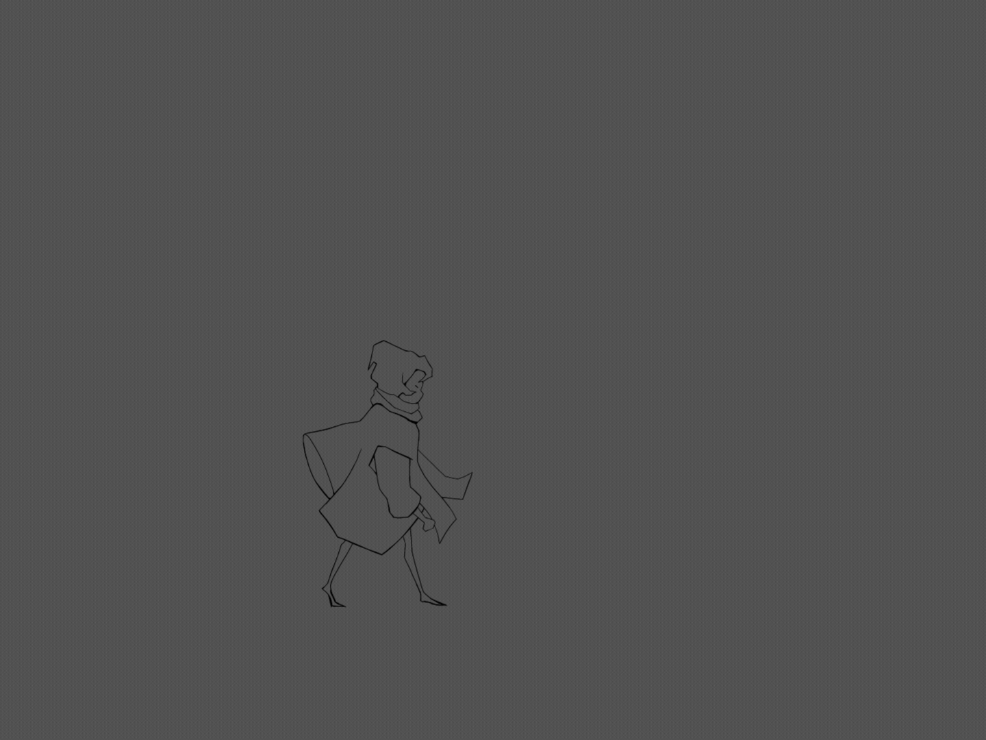 First draft, work out main movement and shapes