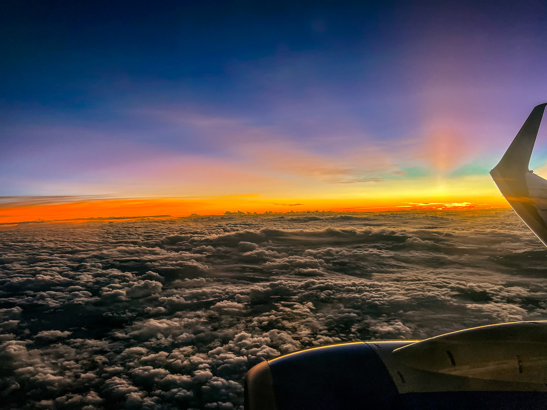 Sunset from the plane