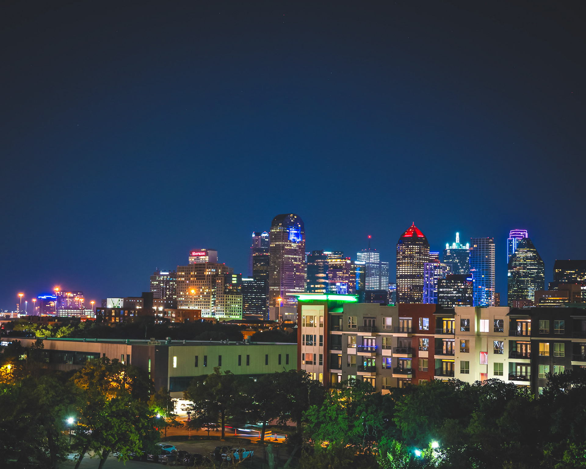 Dallas Skyline view from Uptown area