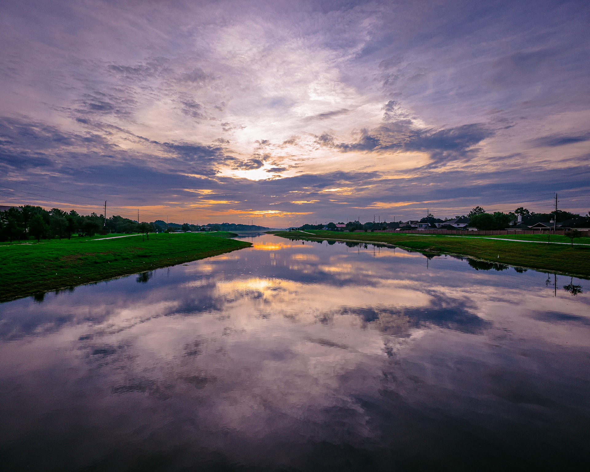 Sunrise from Exploration Park in Katy, Texas