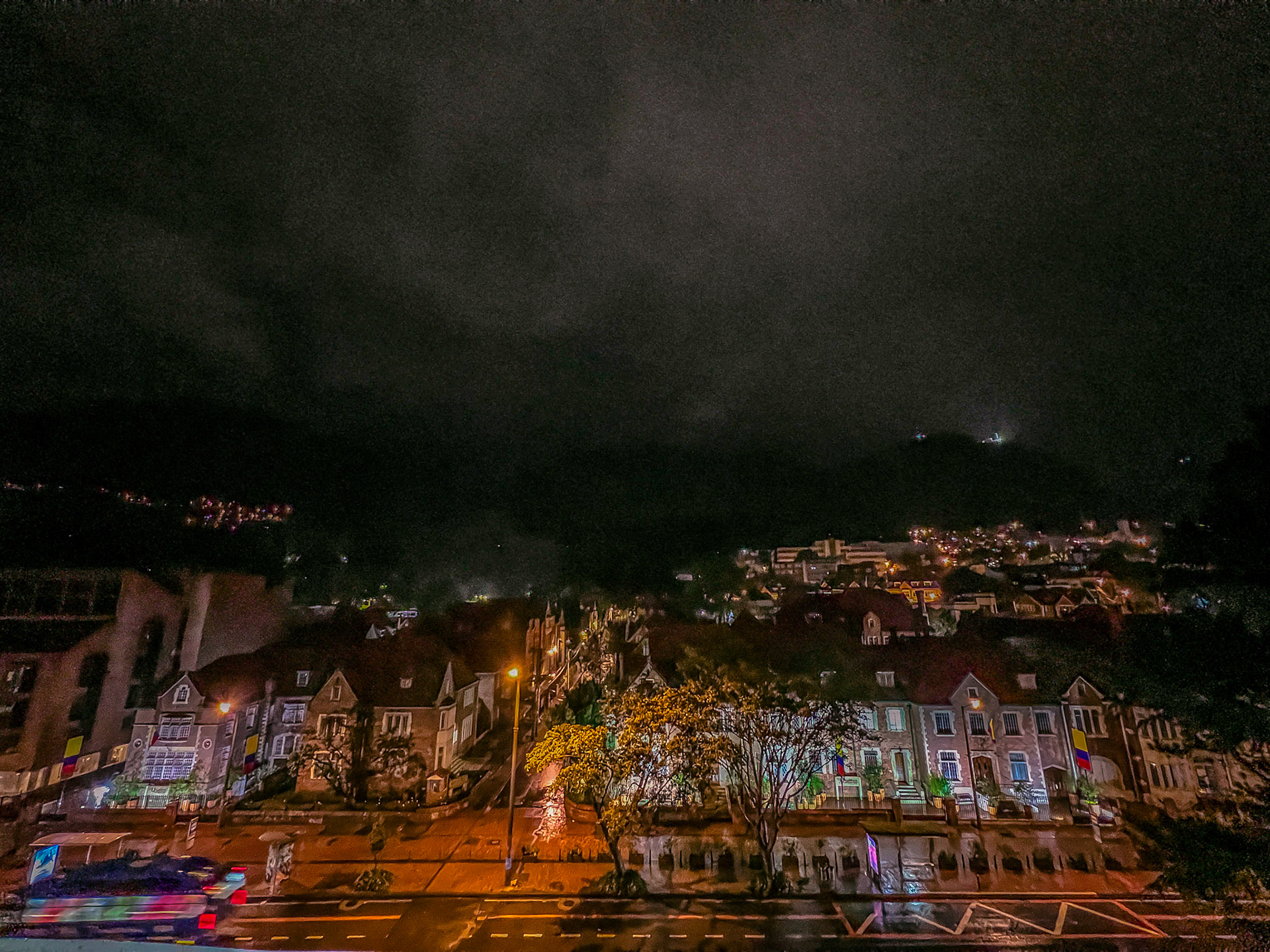 Bogota on a Rainy Night