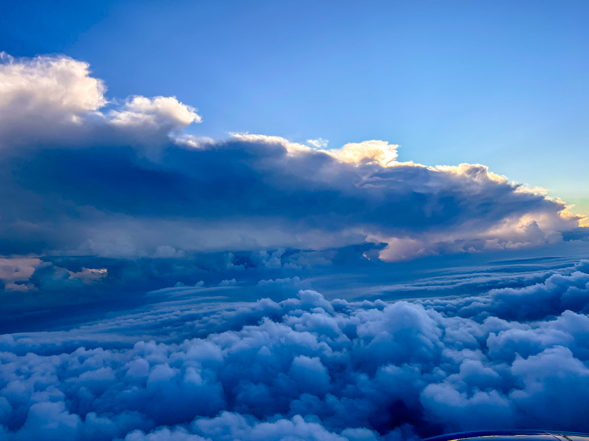 Flying above the clouds