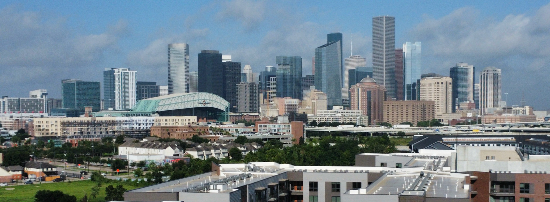 H-Town view from East River (Drone shot)