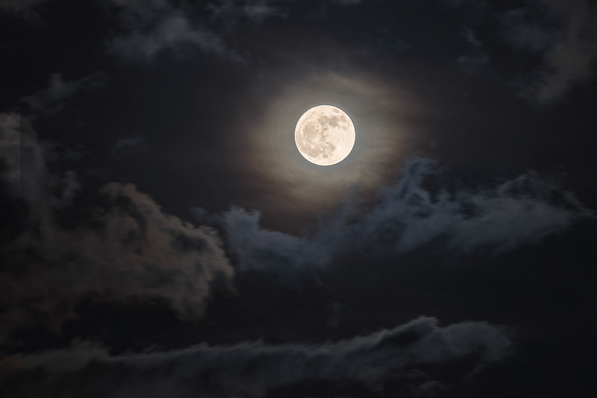 Full Moon with Clouds