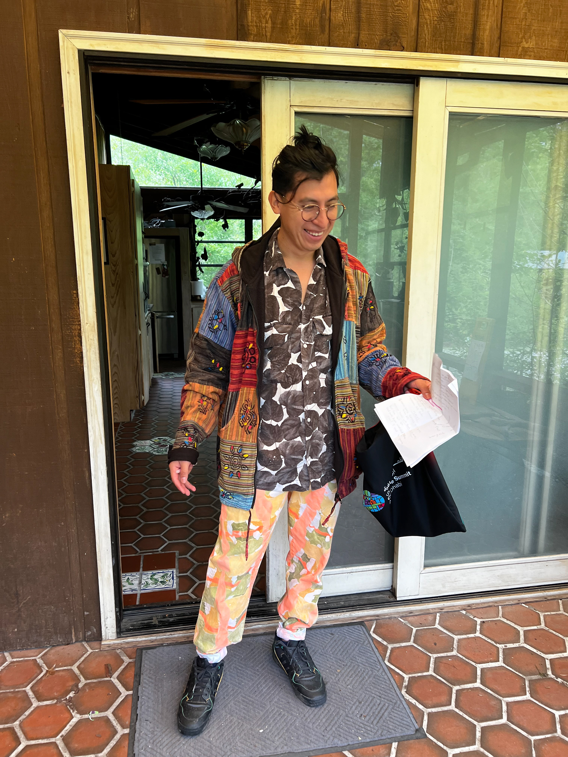omar in striped pant