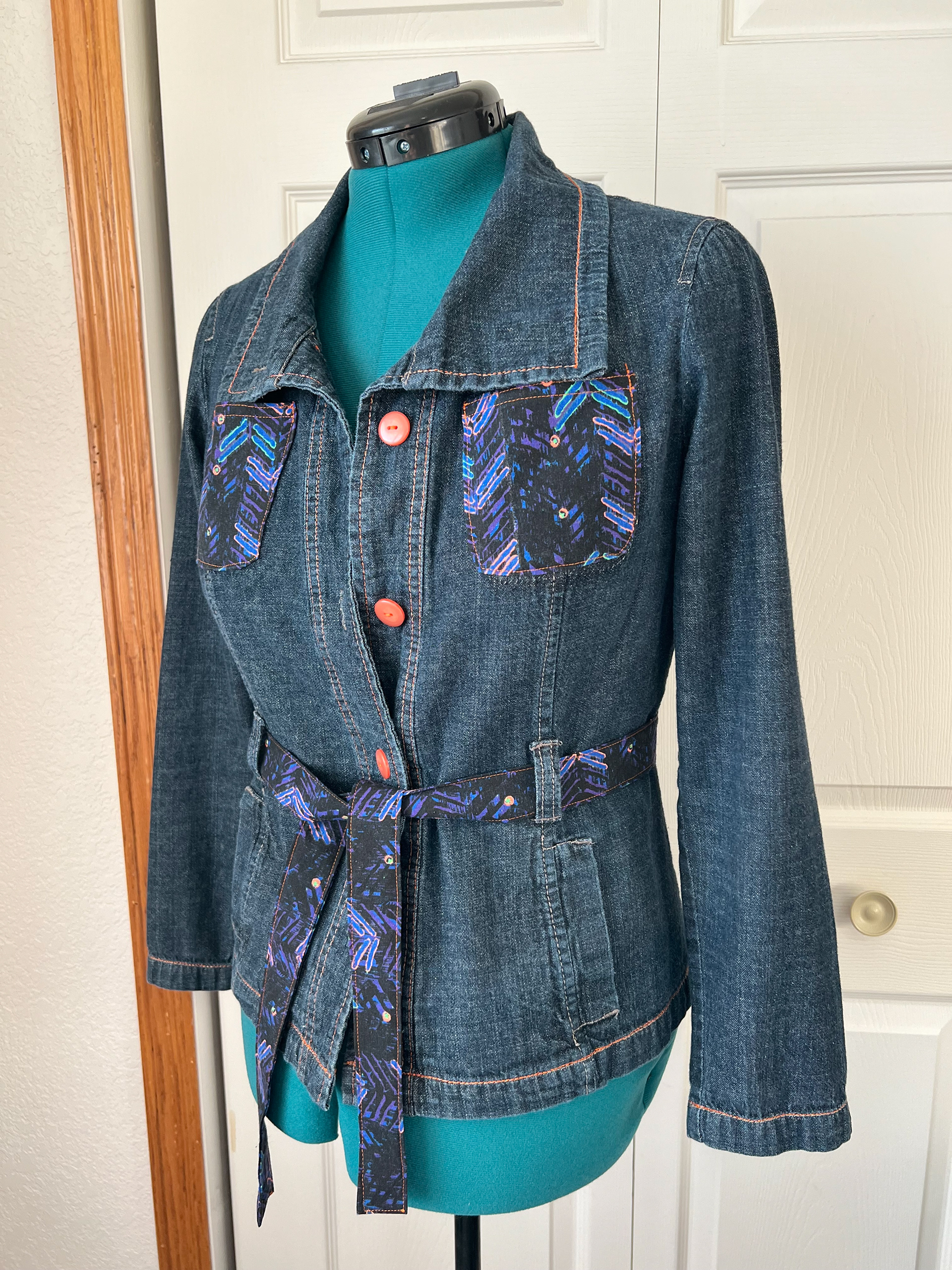upcycled denim jacket