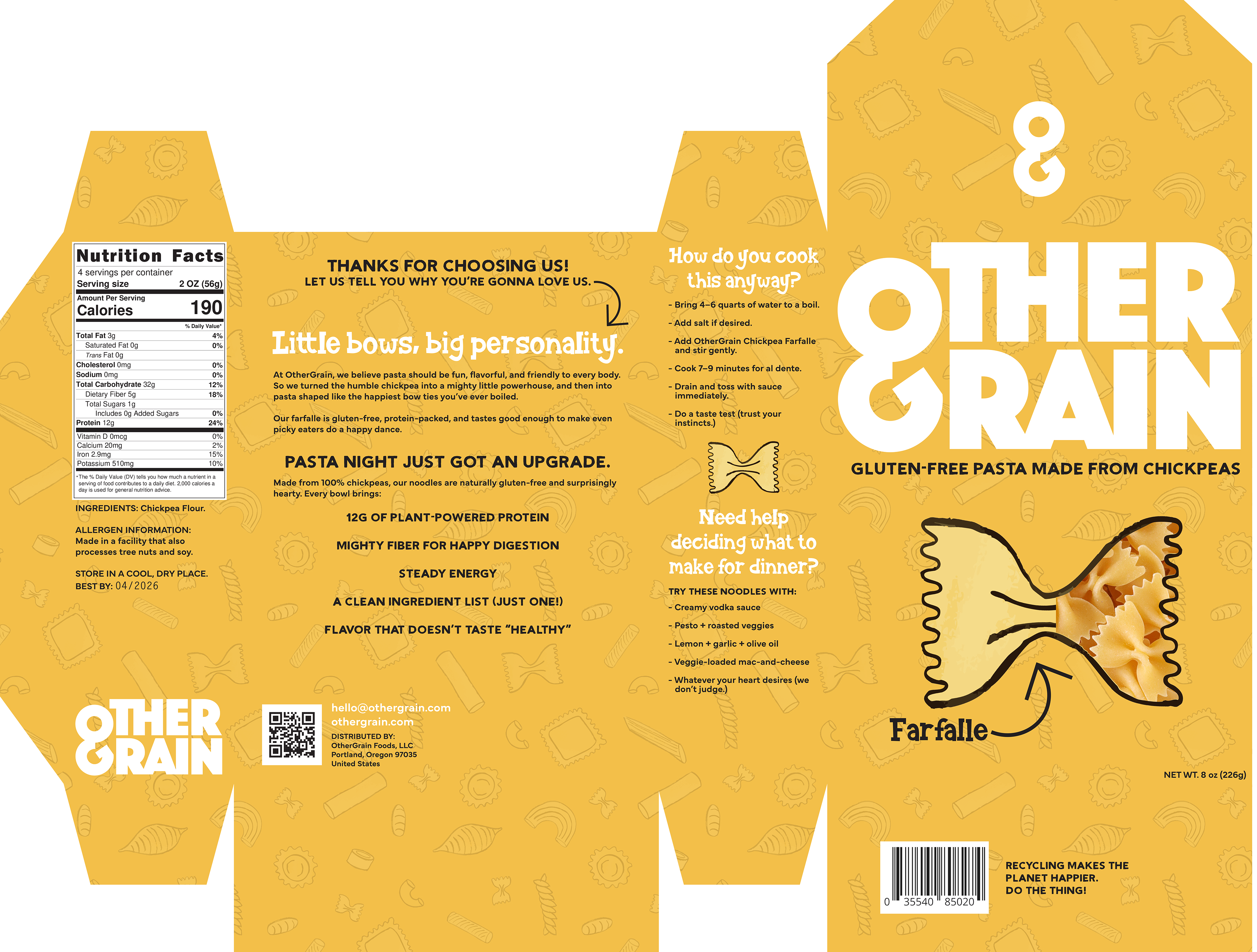 farfalle box template