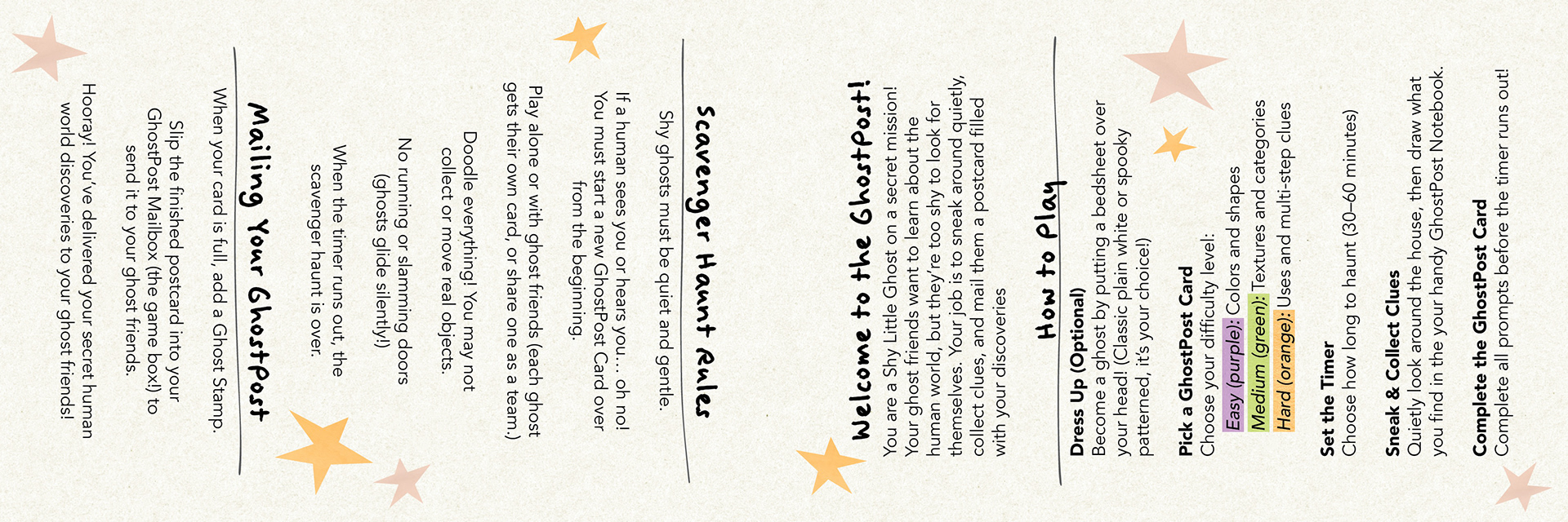 rules card