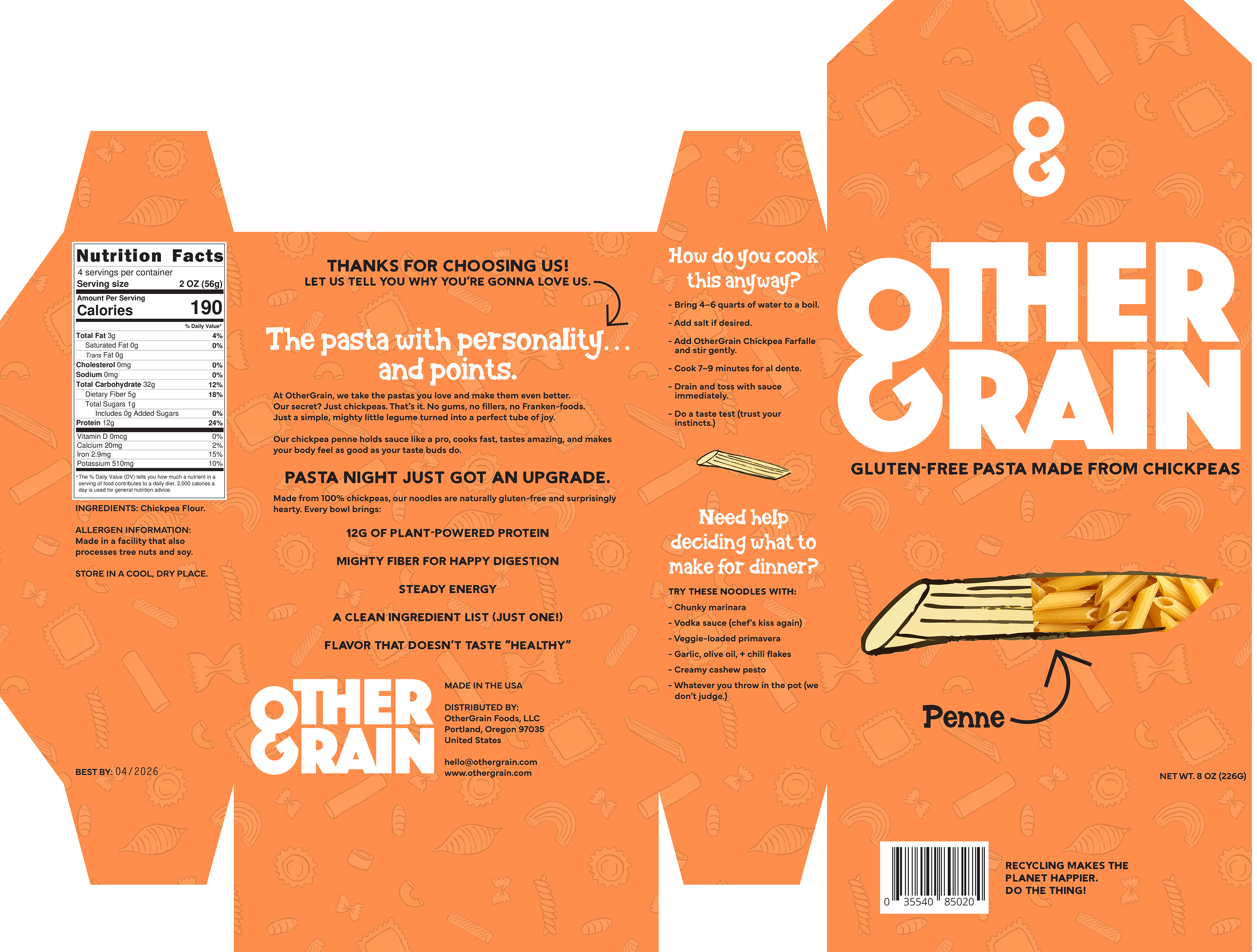 penne box template