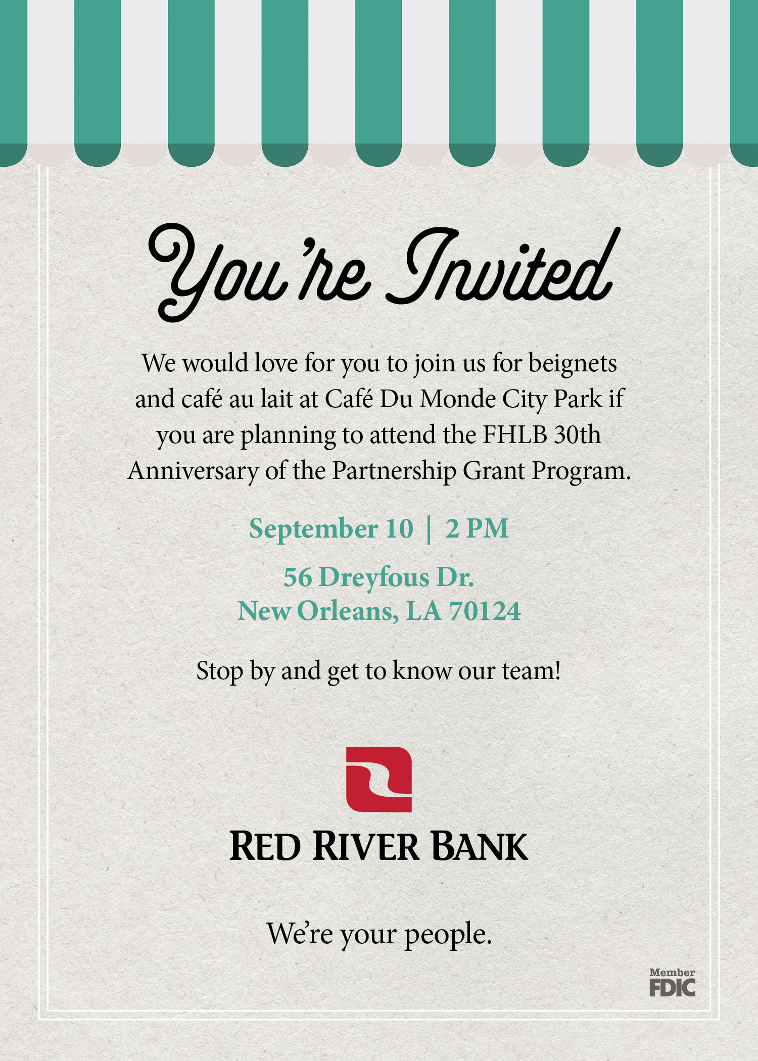 café du monde invitation