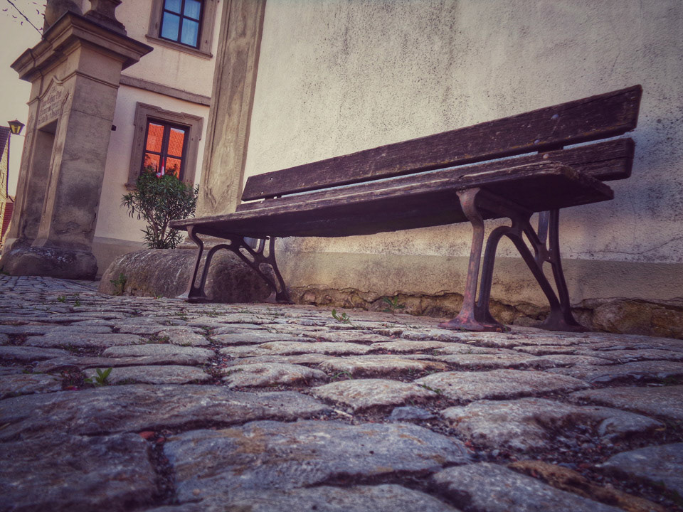 Take a seat and enjoy the German Gemütlichkeit in our beautiful Franconian villages.

Photo with Sony W830 and post processing with Snapseed Android.