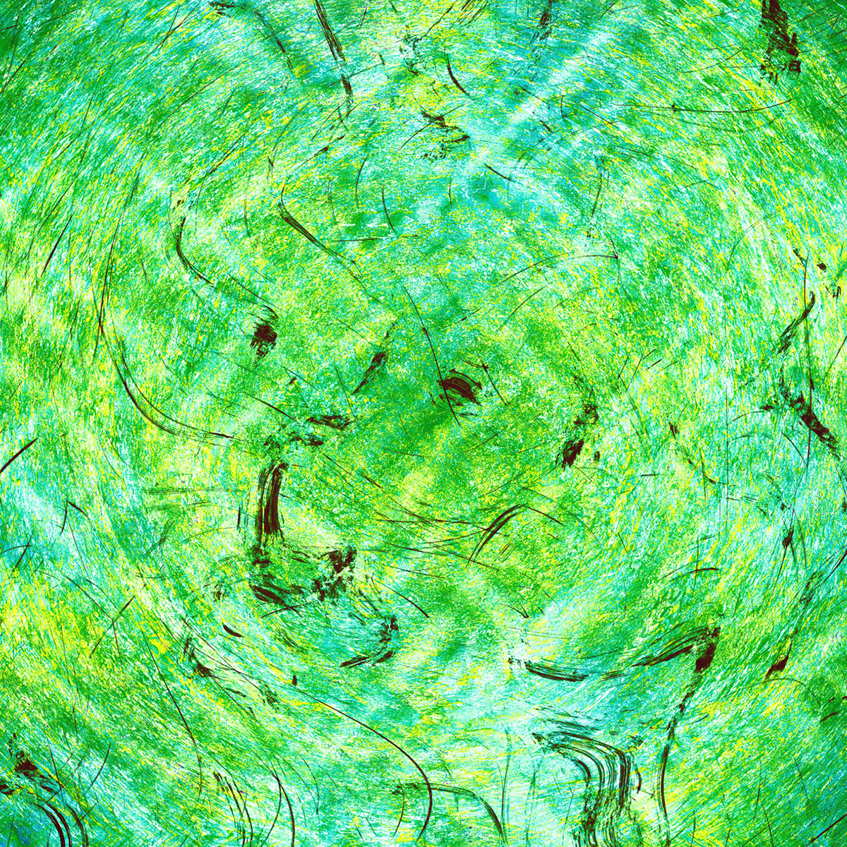 Imagine you see a green marble from the inside. This could be a possible picture you could see.