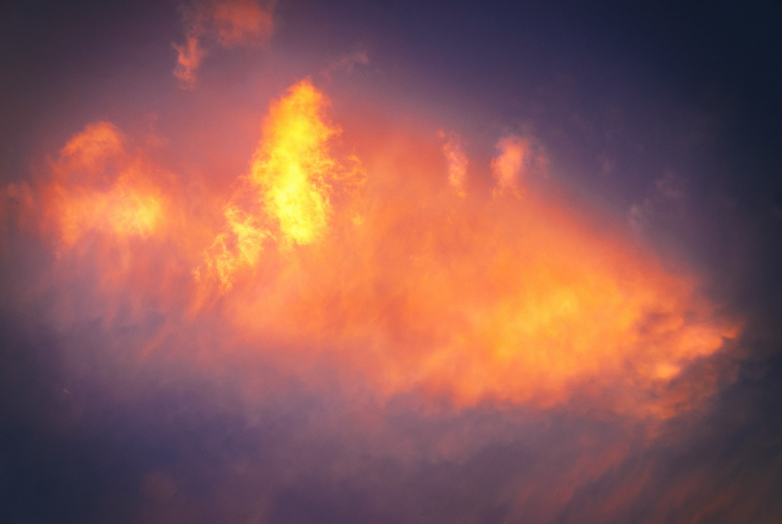 Dramatic firesky on the Bavarian firmament.