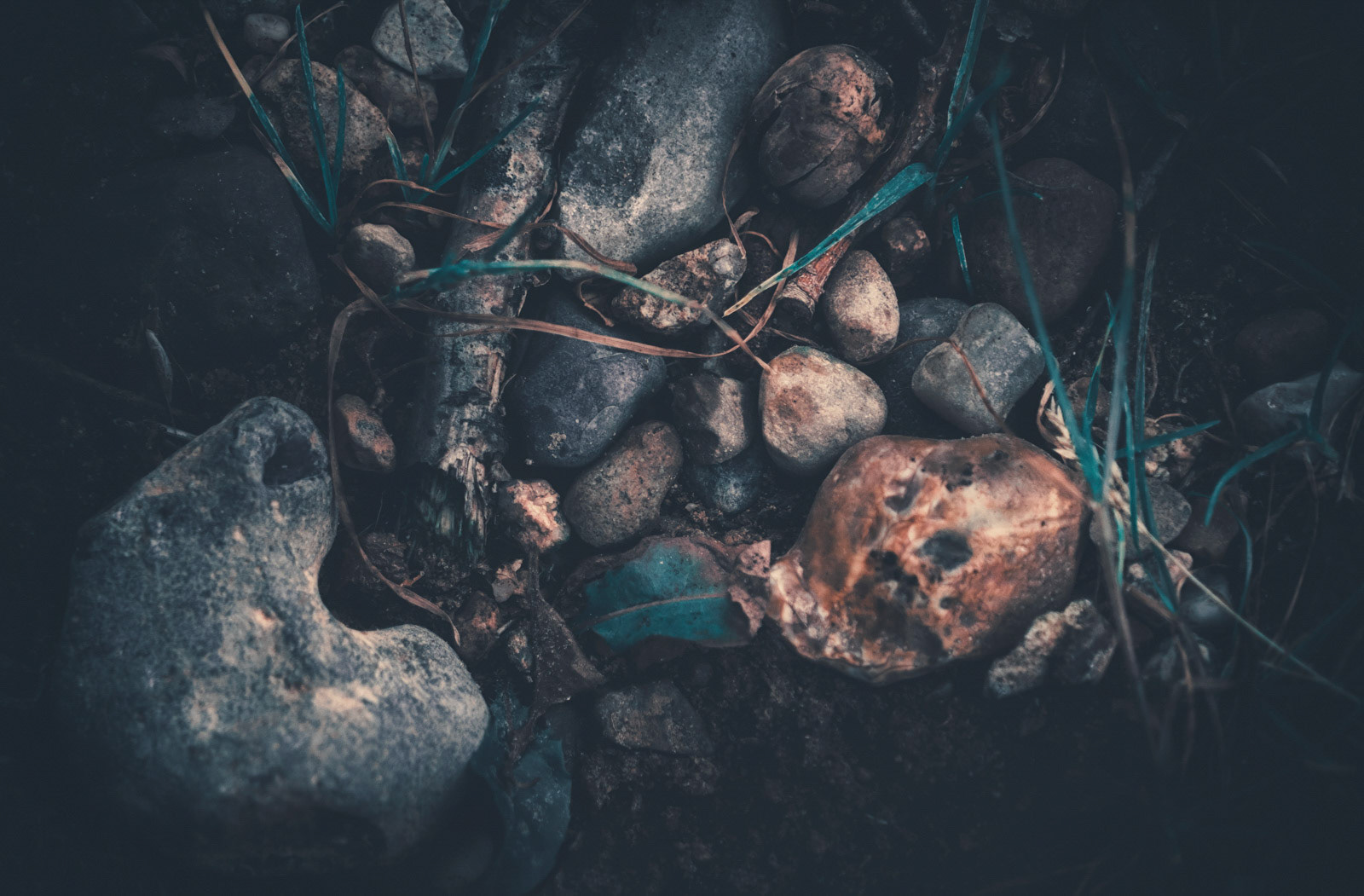 This picture reminds me of the movie "The Blair Witch Project", where some students find several alignments of stones and thicket in the woods which comes from a witch. Creepy, isn't it?