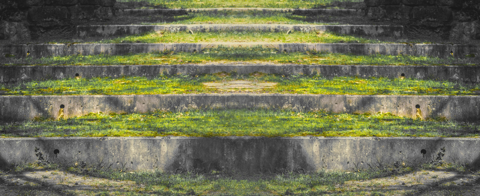 Abstract stone stairs scenery in nature