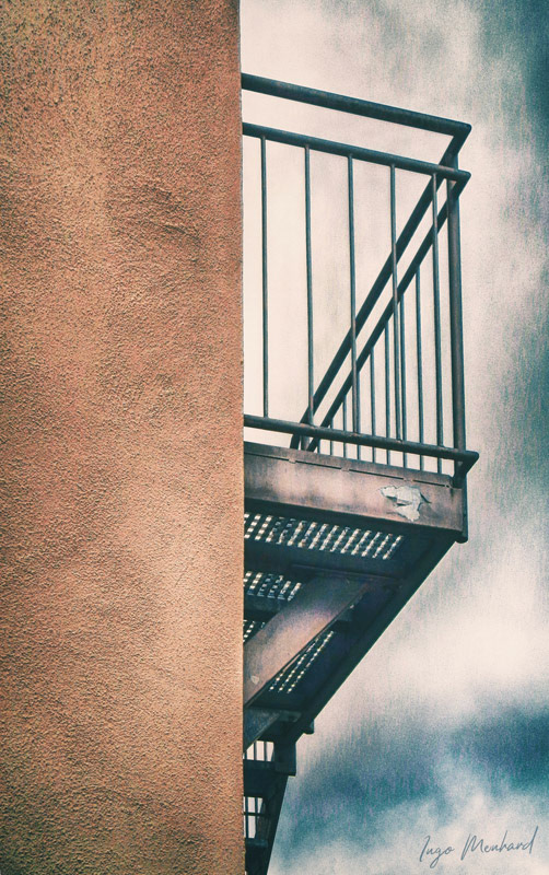 A classic post modern balcony view from below.