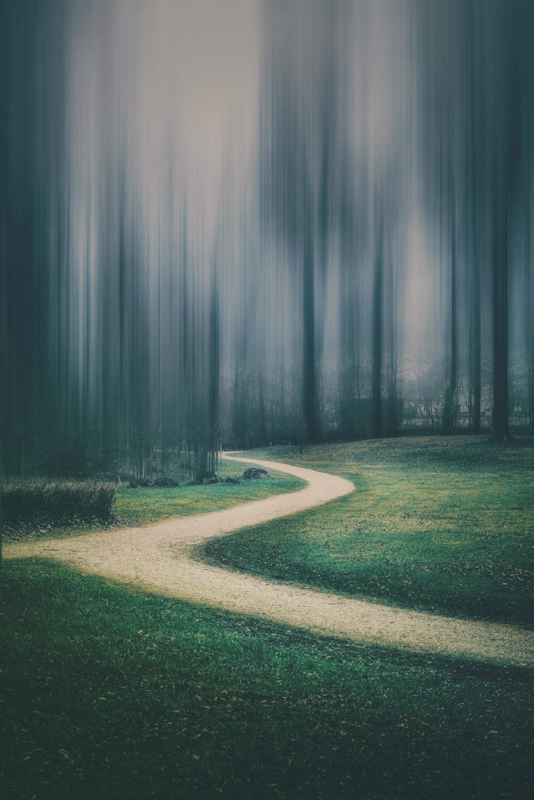 Walking in an empty park. You feel alone. It's getting blurry. That's the time the twilight comes to you. Just a thought. :-)