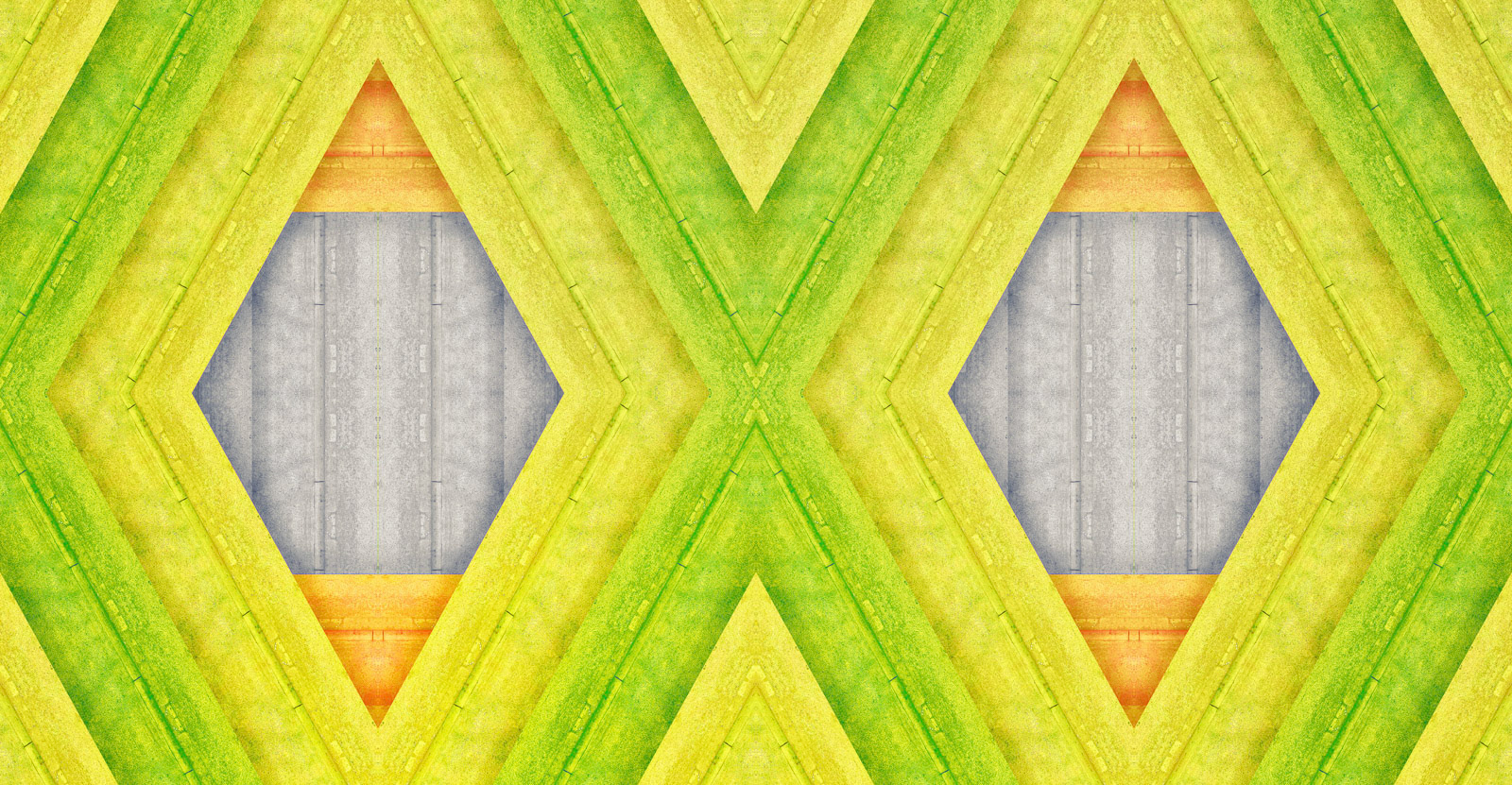 I love symmetry in interaction with simple and minimalistic shapes. Together with a dash of fresh colour, this artwork is appearing in an exciting way, don't you think?