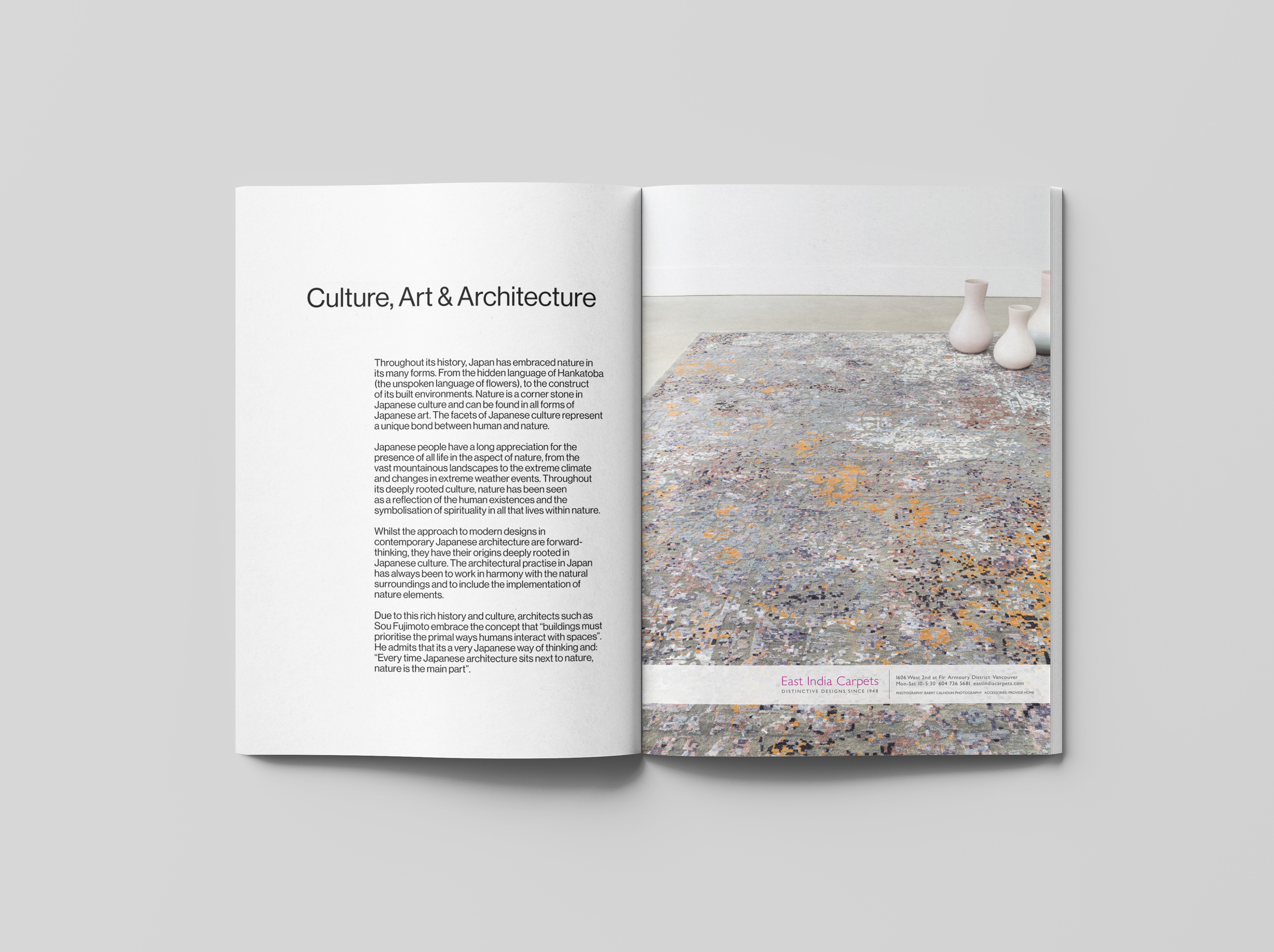 Indian carpets advertising design