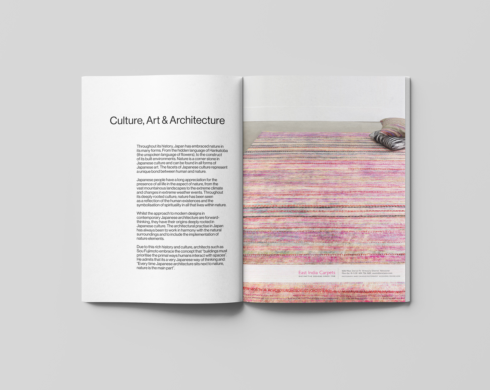 Indian carpets advertising design