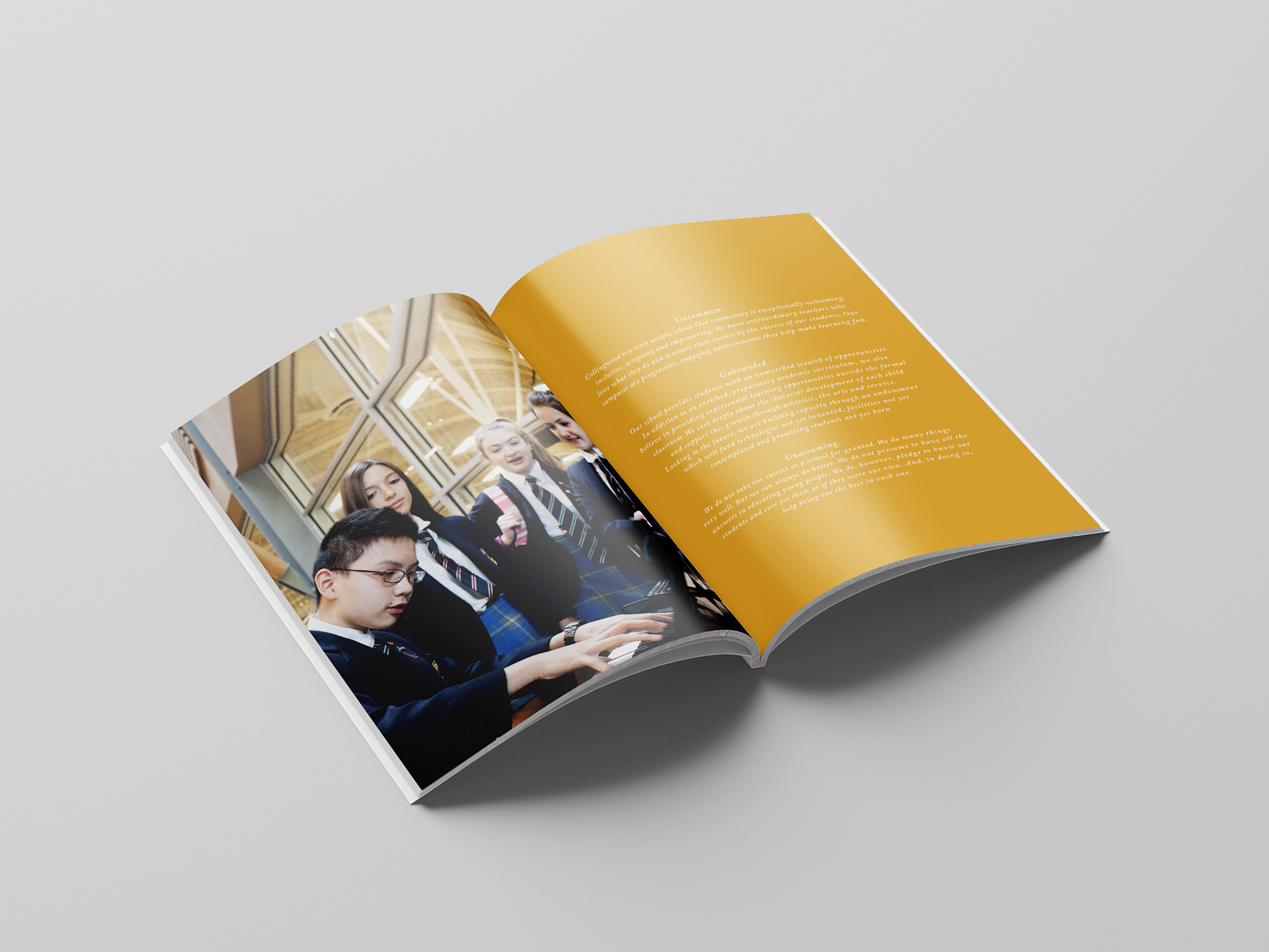 Collingwood Private School annual report design