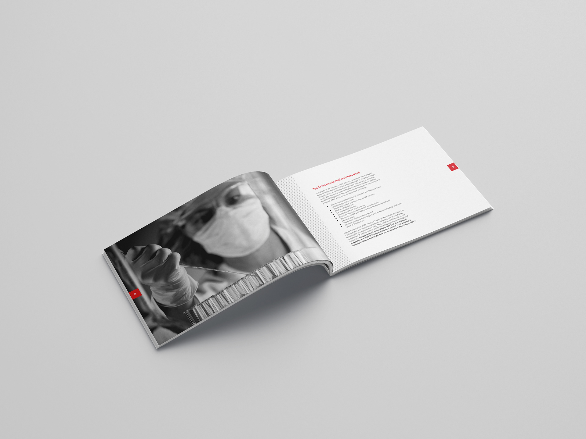BCIT government brochure announcing RN nurse training building