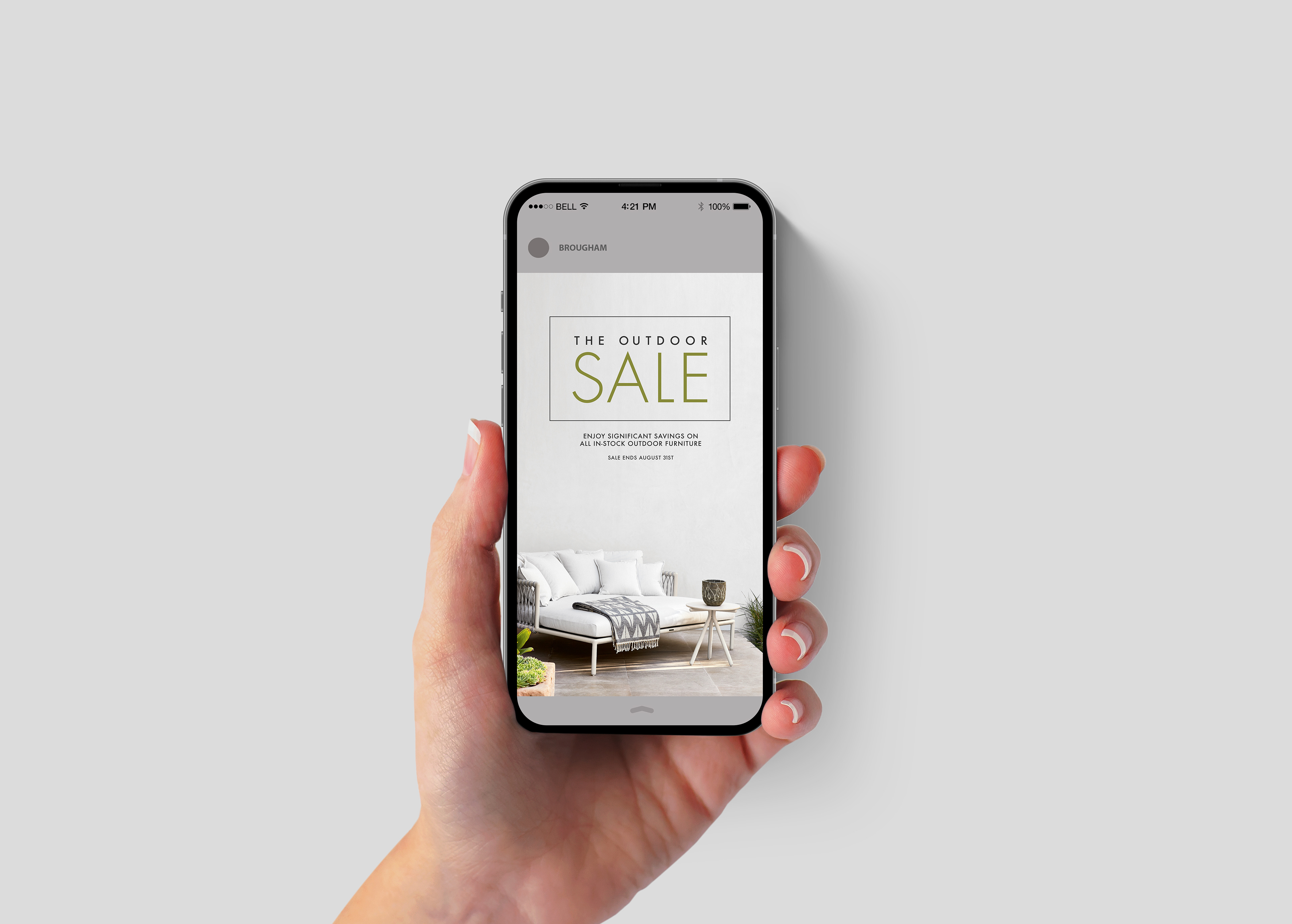 brougham Interiors outdoor digital advertising