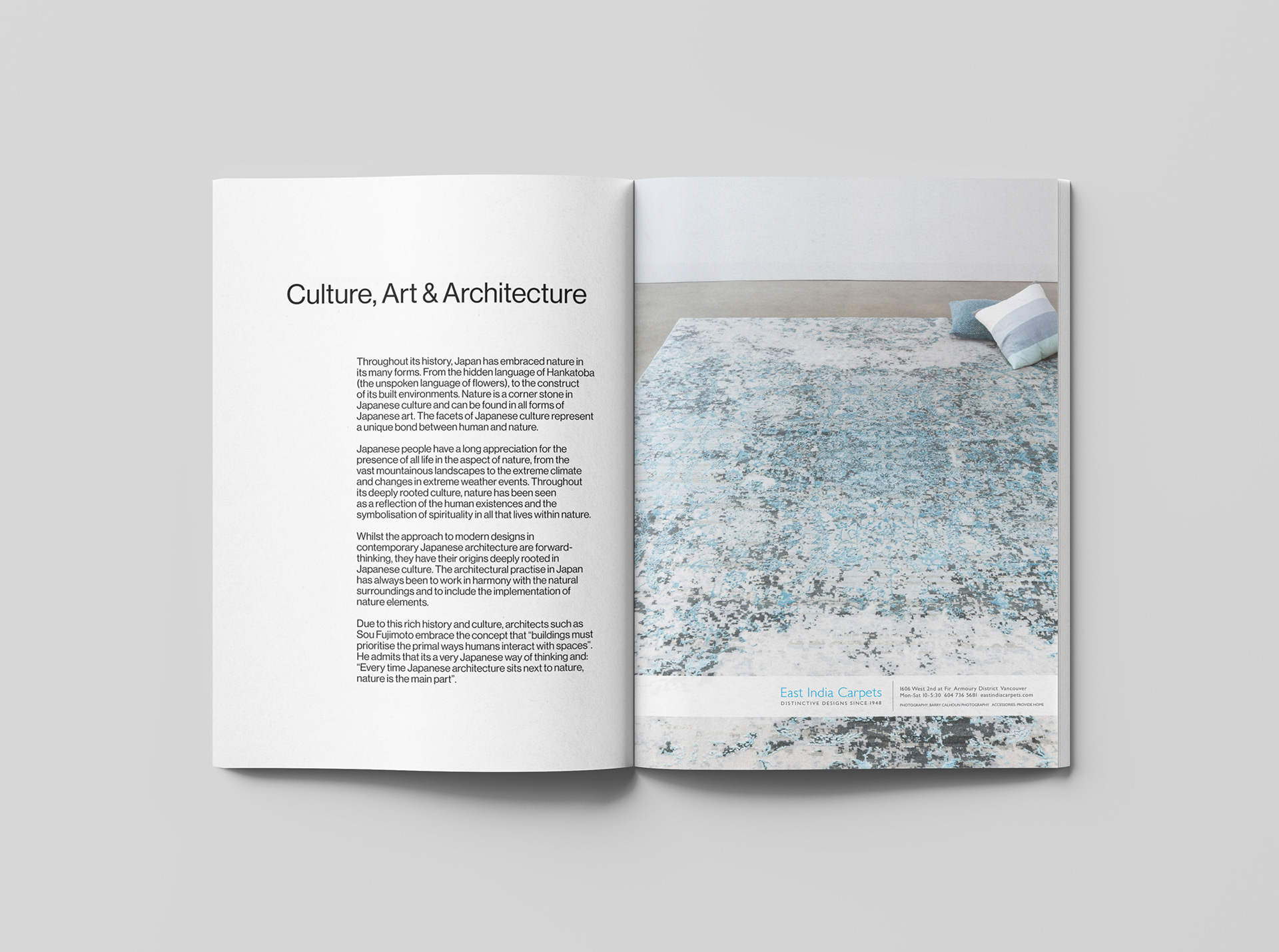 Indian carpets advertising design