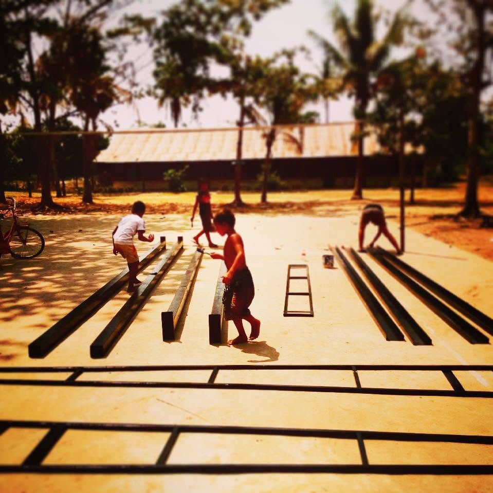 THE PREFABRICATED STEEL ELEMENTS BEFORE ASSEMBLY