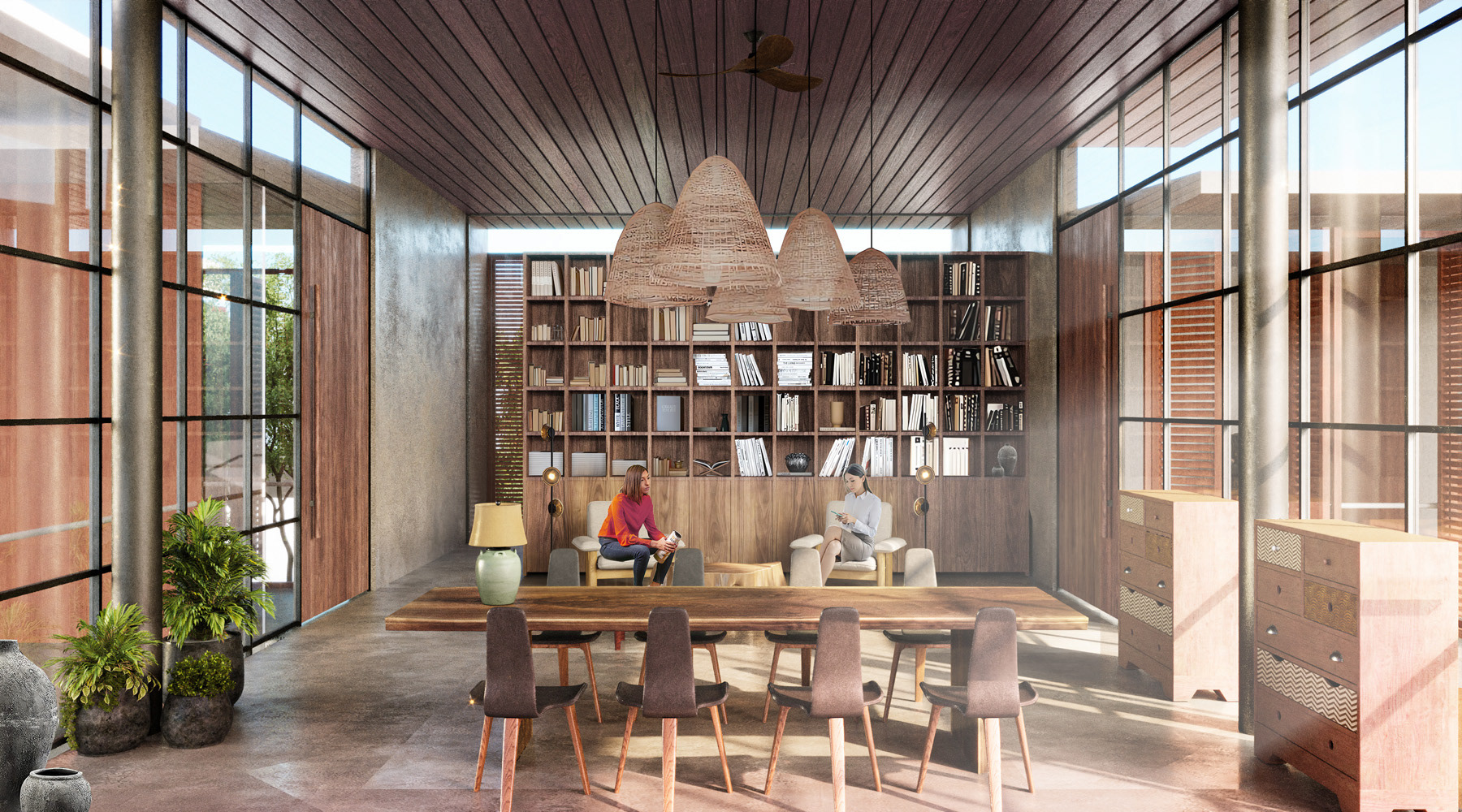 VIEW OF THE LIBRARY