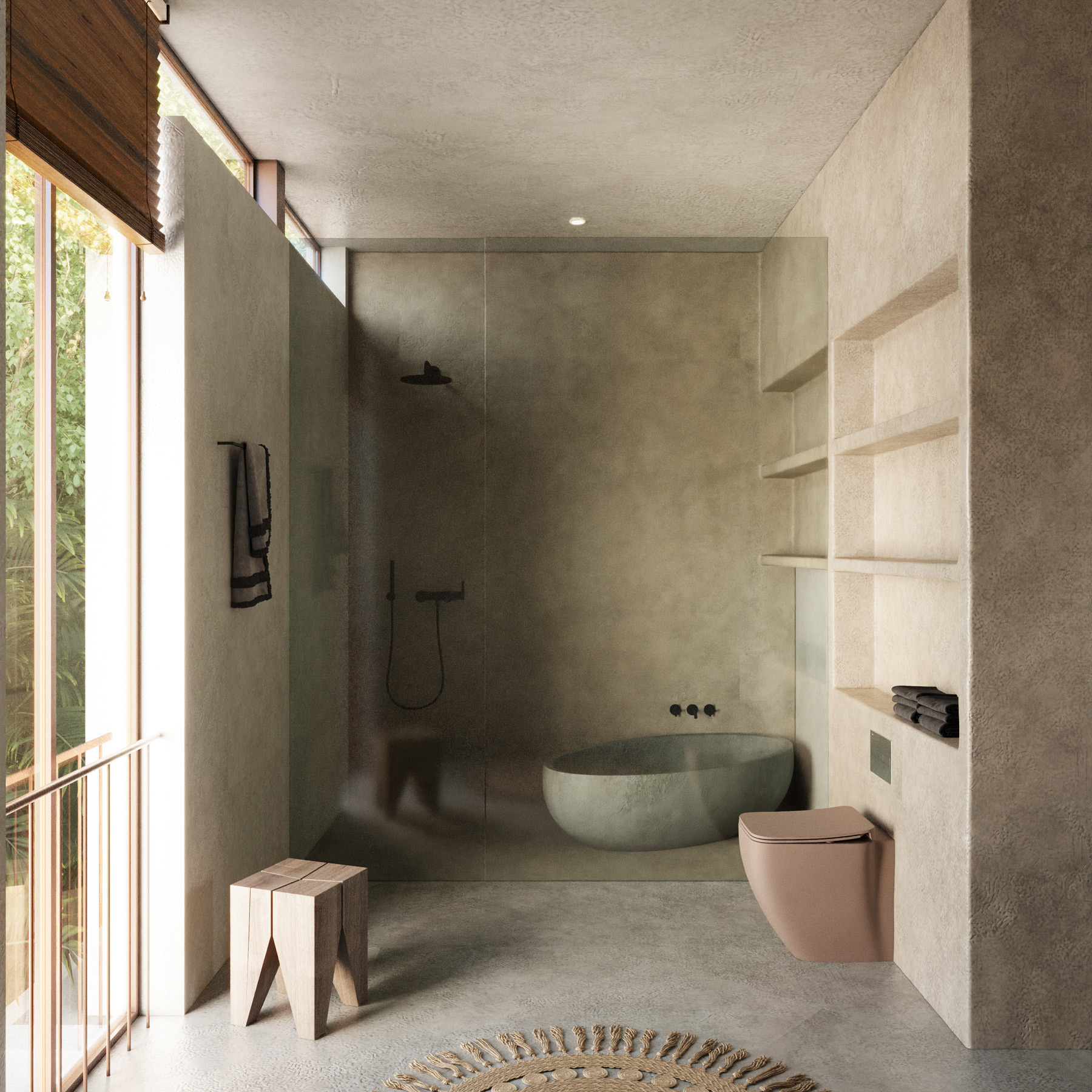 VIEW OF THE MASTER BATHROOM