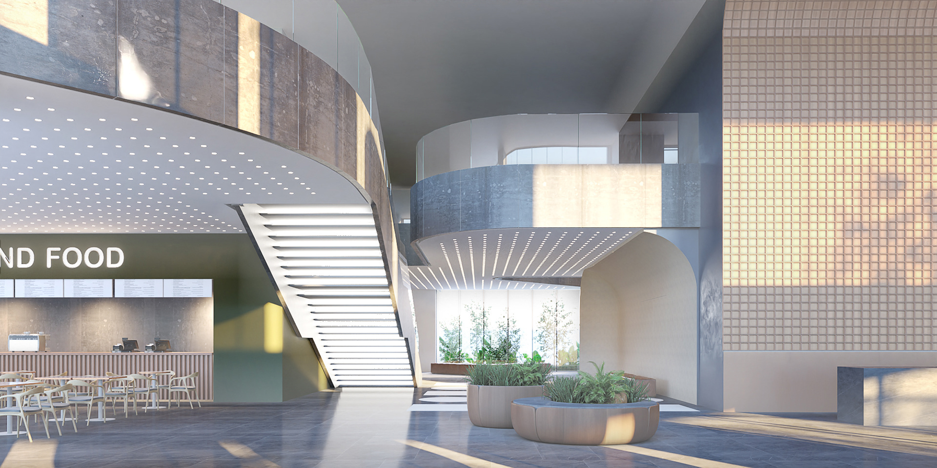 RENDER VIEW OF THE ENTRANCE LOBBY