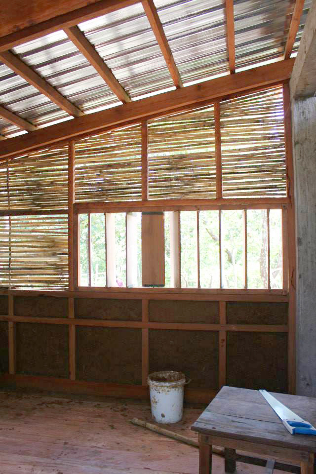 VIEW FROM THE INTERIORS BEFORE THE EARTH WALL IS COMPLETED