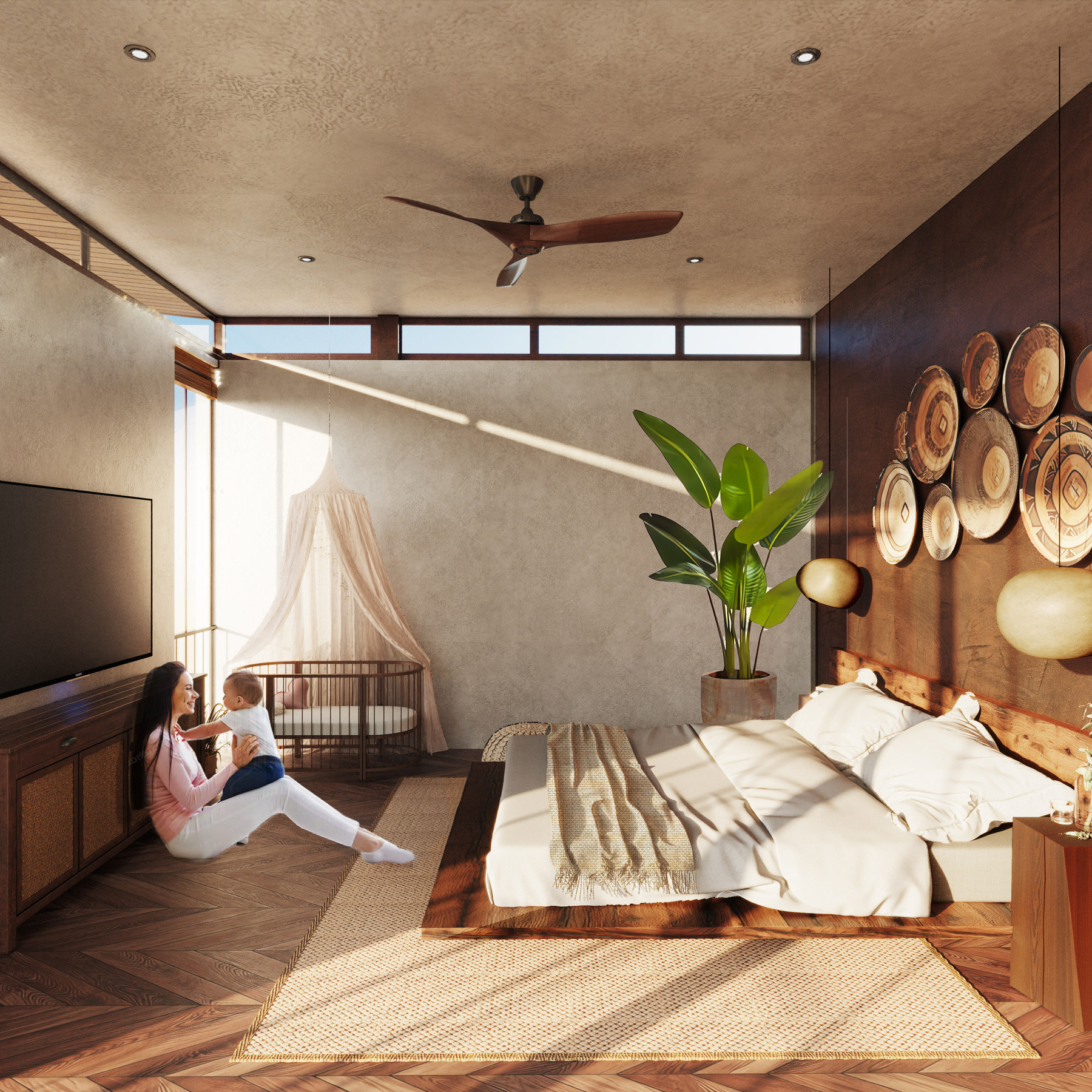 VIEW OF THE MASTERBEDROOM