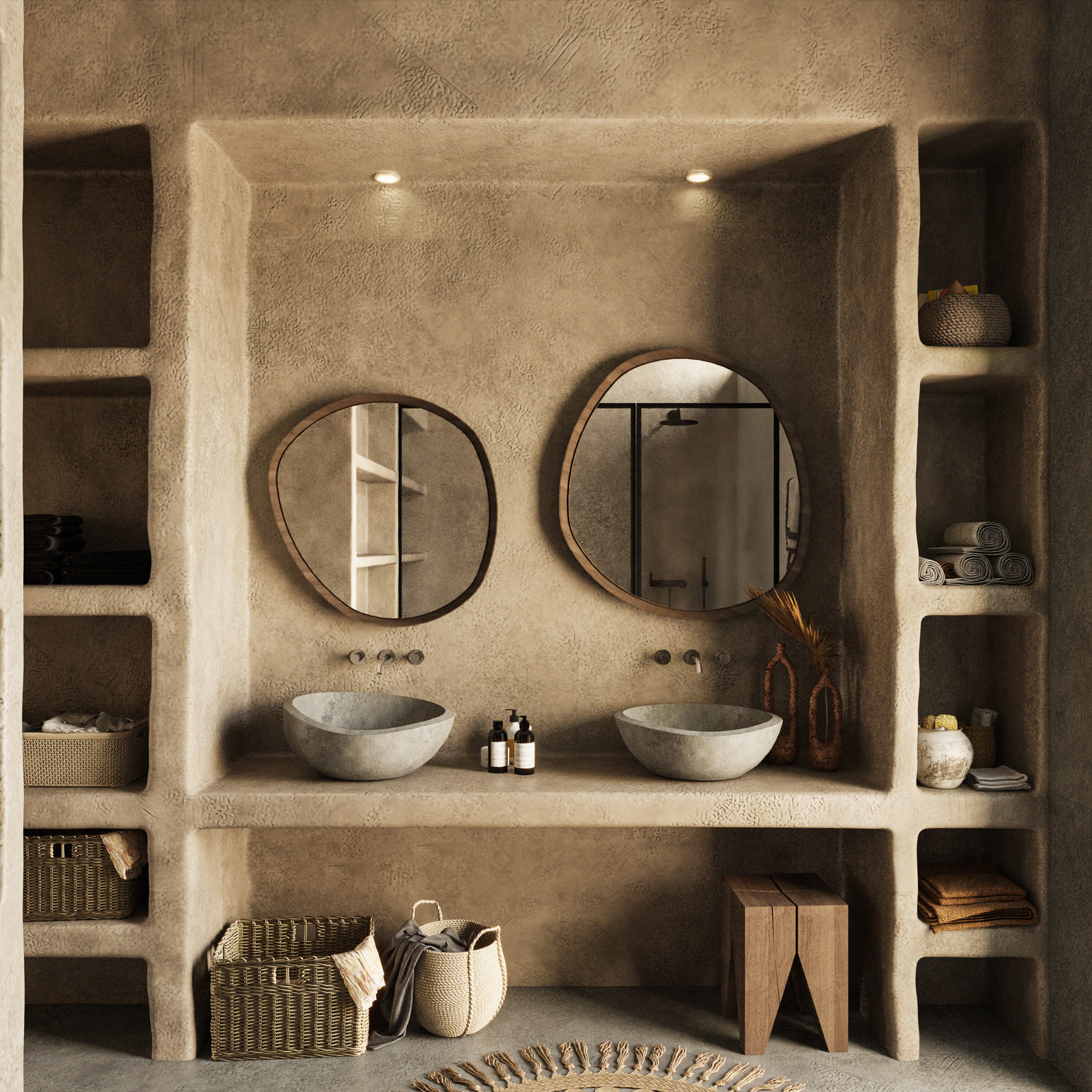 VIEW OF THE MASTER BATHROOM