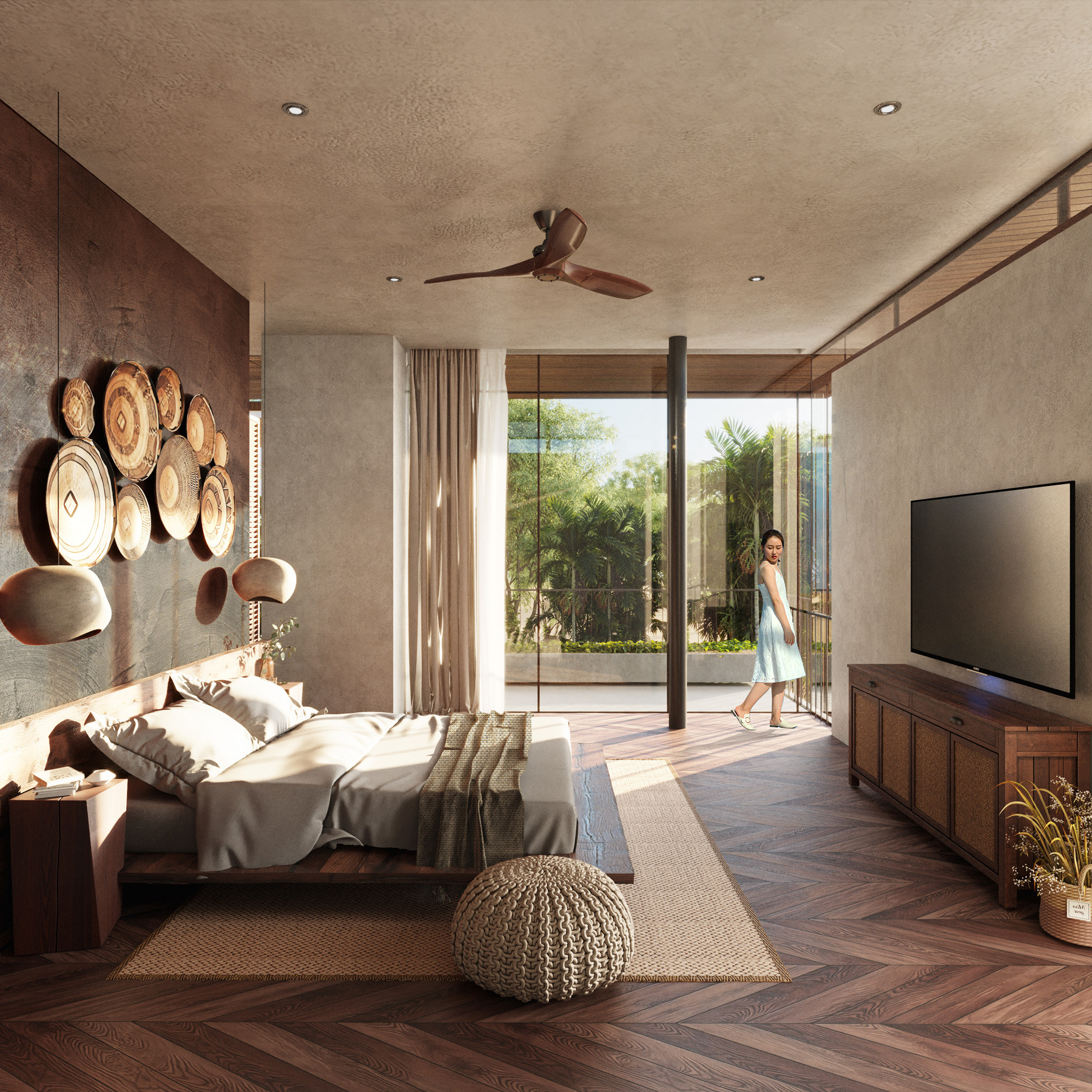 VIEW OF THE MASTER BEDROOM